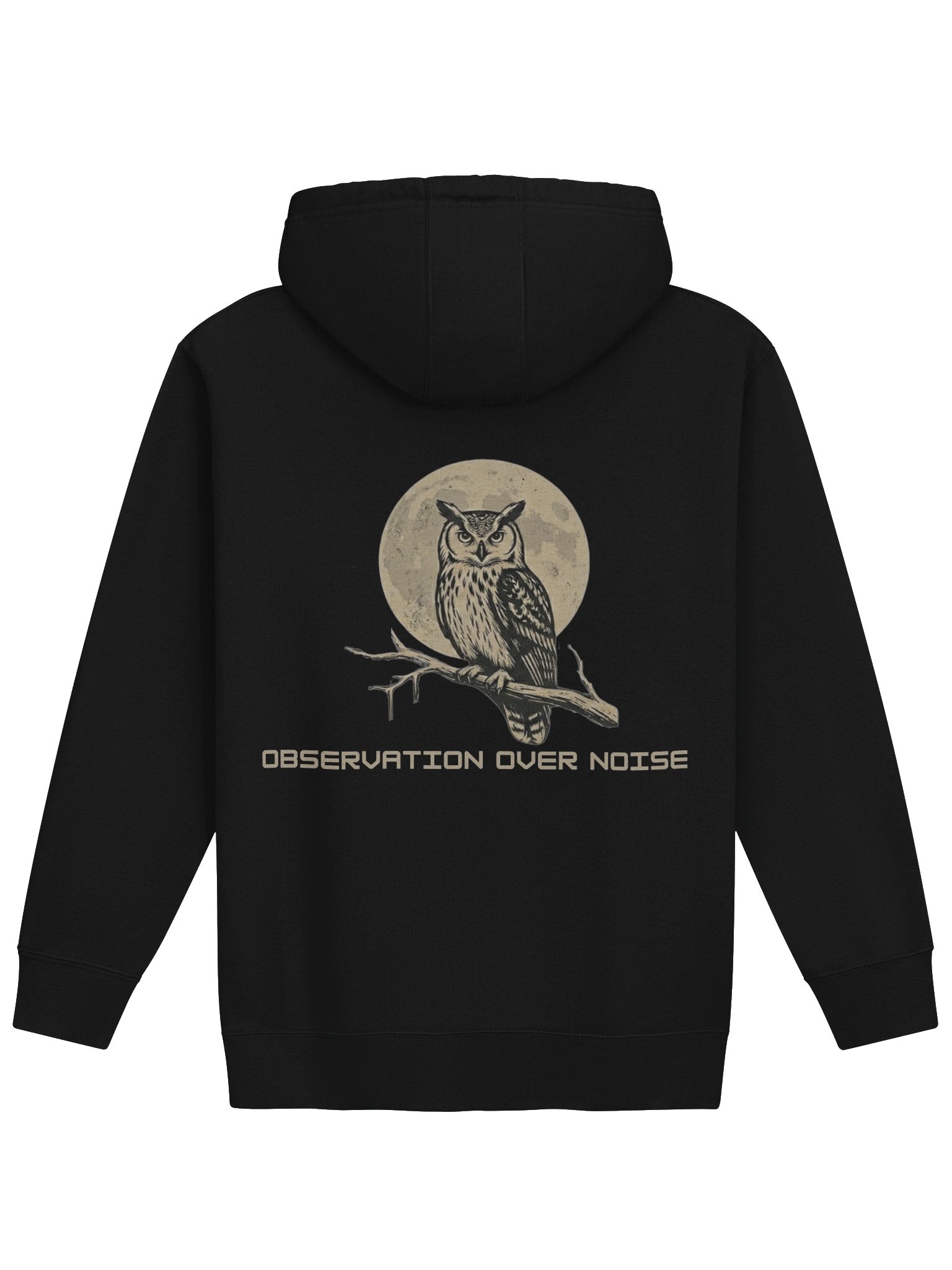 Observation Over Noise | Vintage Gothic Owl Hoodie product image (8)