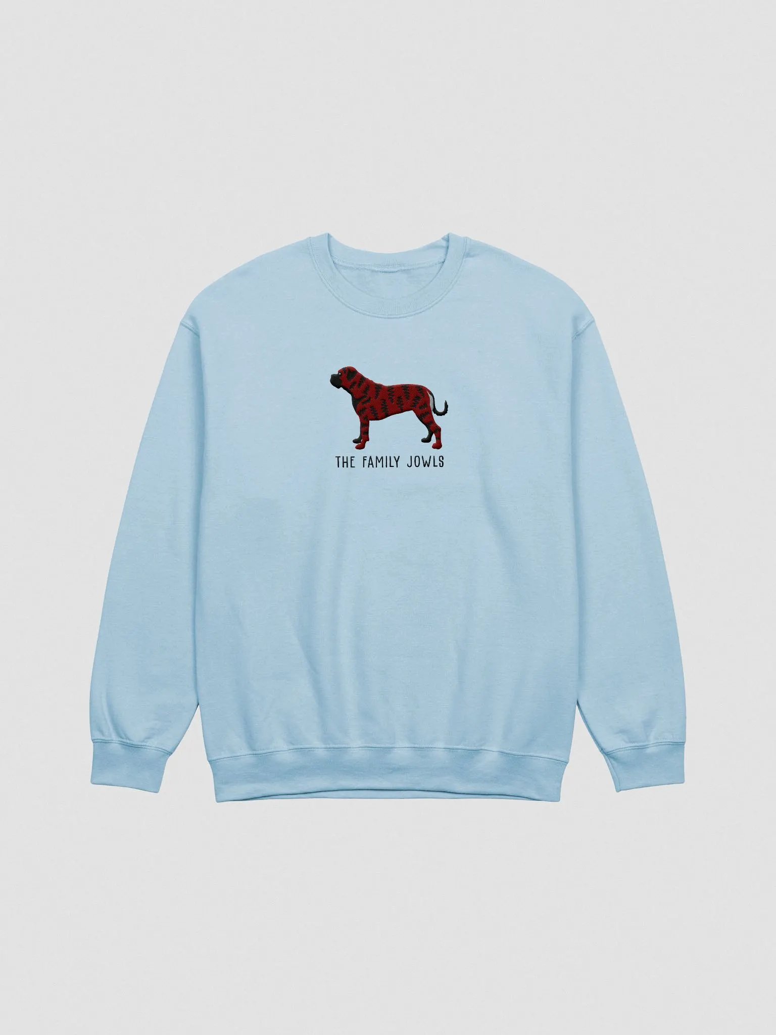 The Family Jowls Sweatshirt(Embroidered) of a Bullmastiff(Brindle) product image (4)