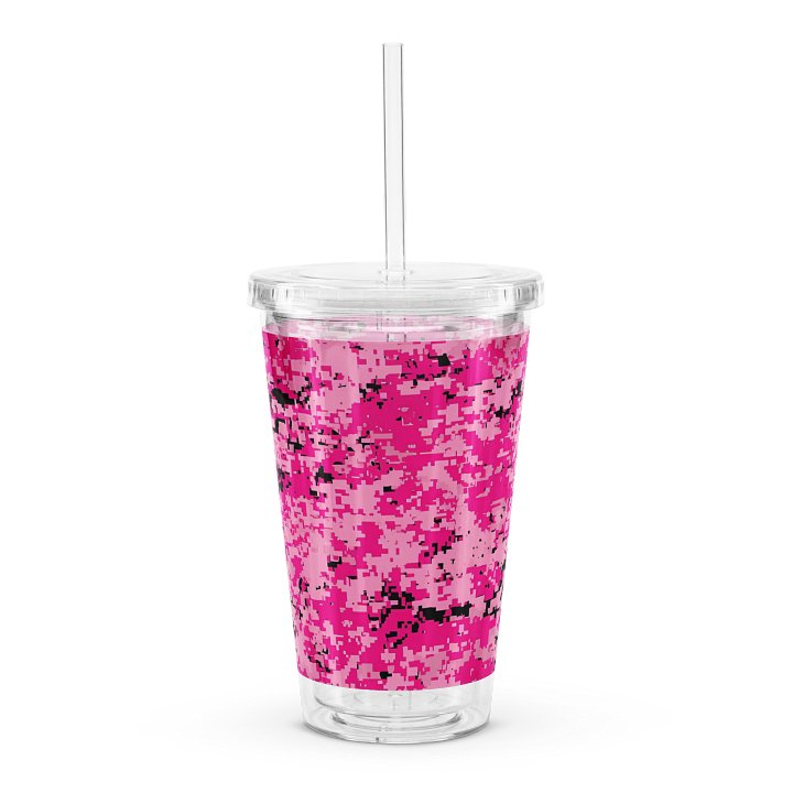 Pixelated Pink Camo Double Wall Tumbler product image (1)