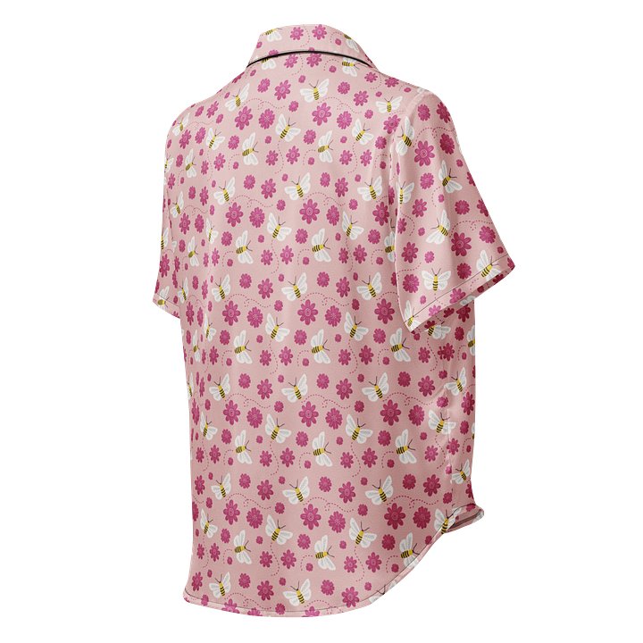 Little Pink Bees Ladies Short Sleeve Pajama Top product image (2)