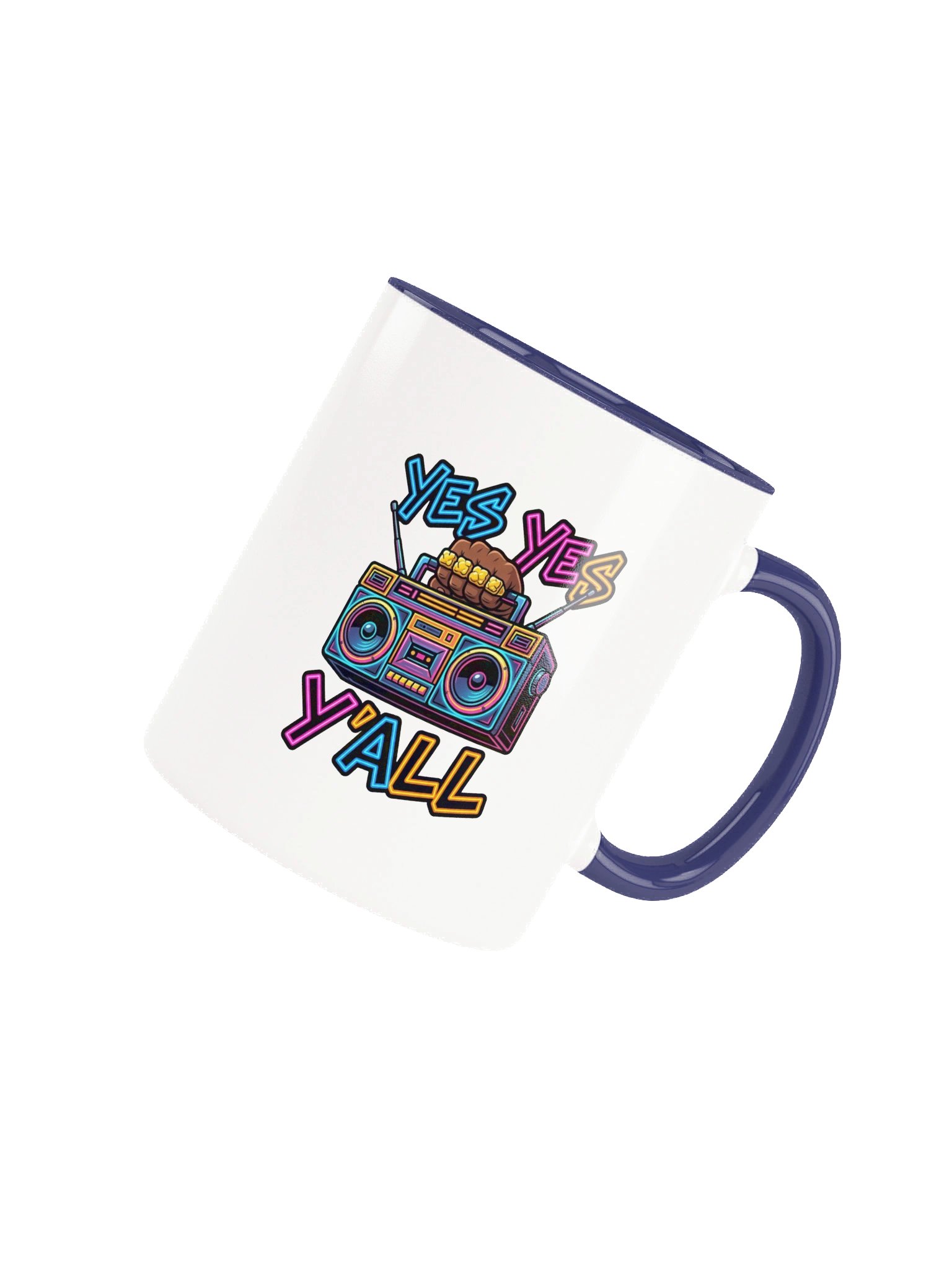 Yes Yes Y’all Hip Hop Mug – Colorful Boombox Coffee Cup for Rap Lovers product image (4)