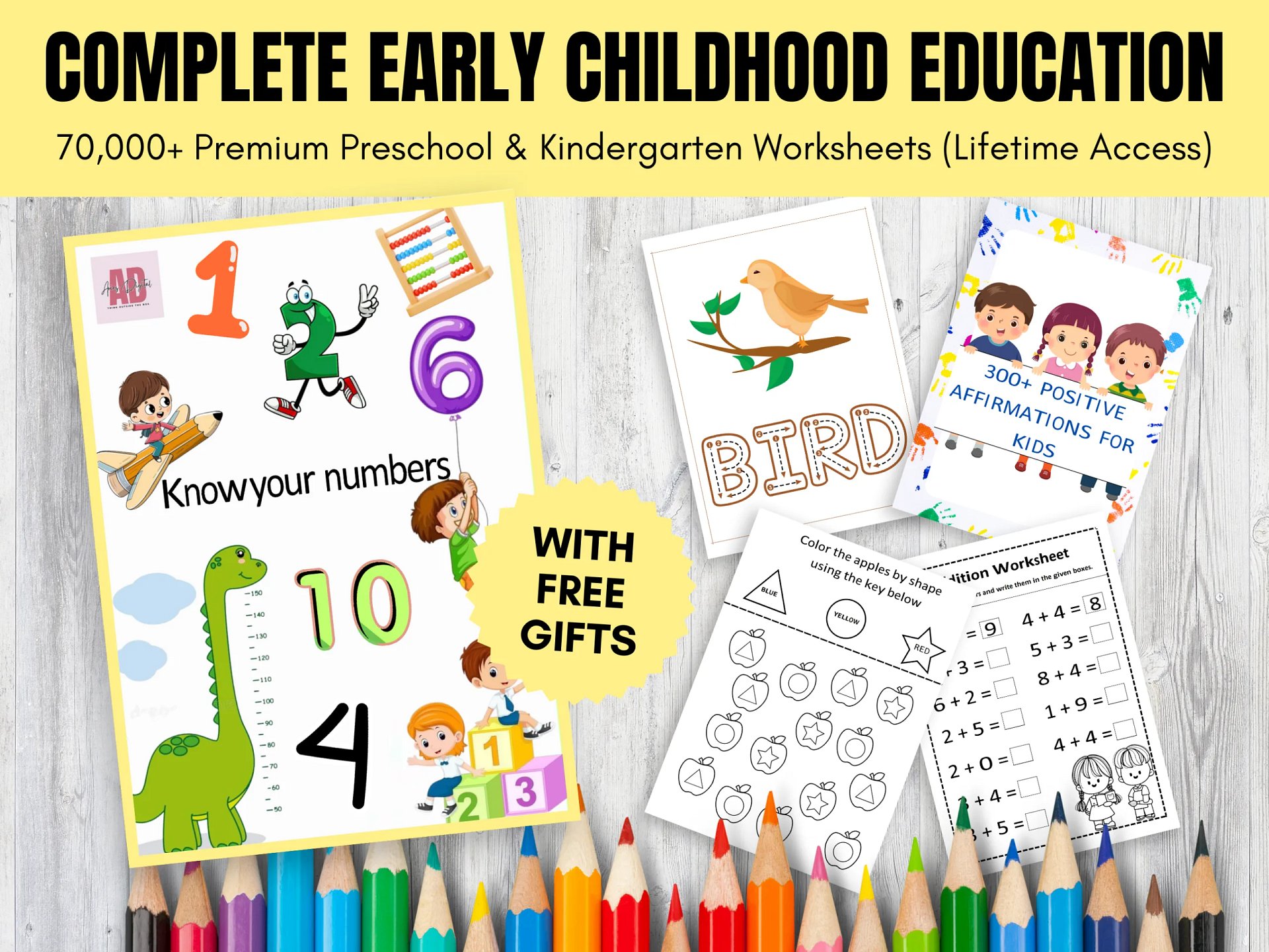 70,000+ Preschool & Kindergarten Printable Worksheets product image (2)