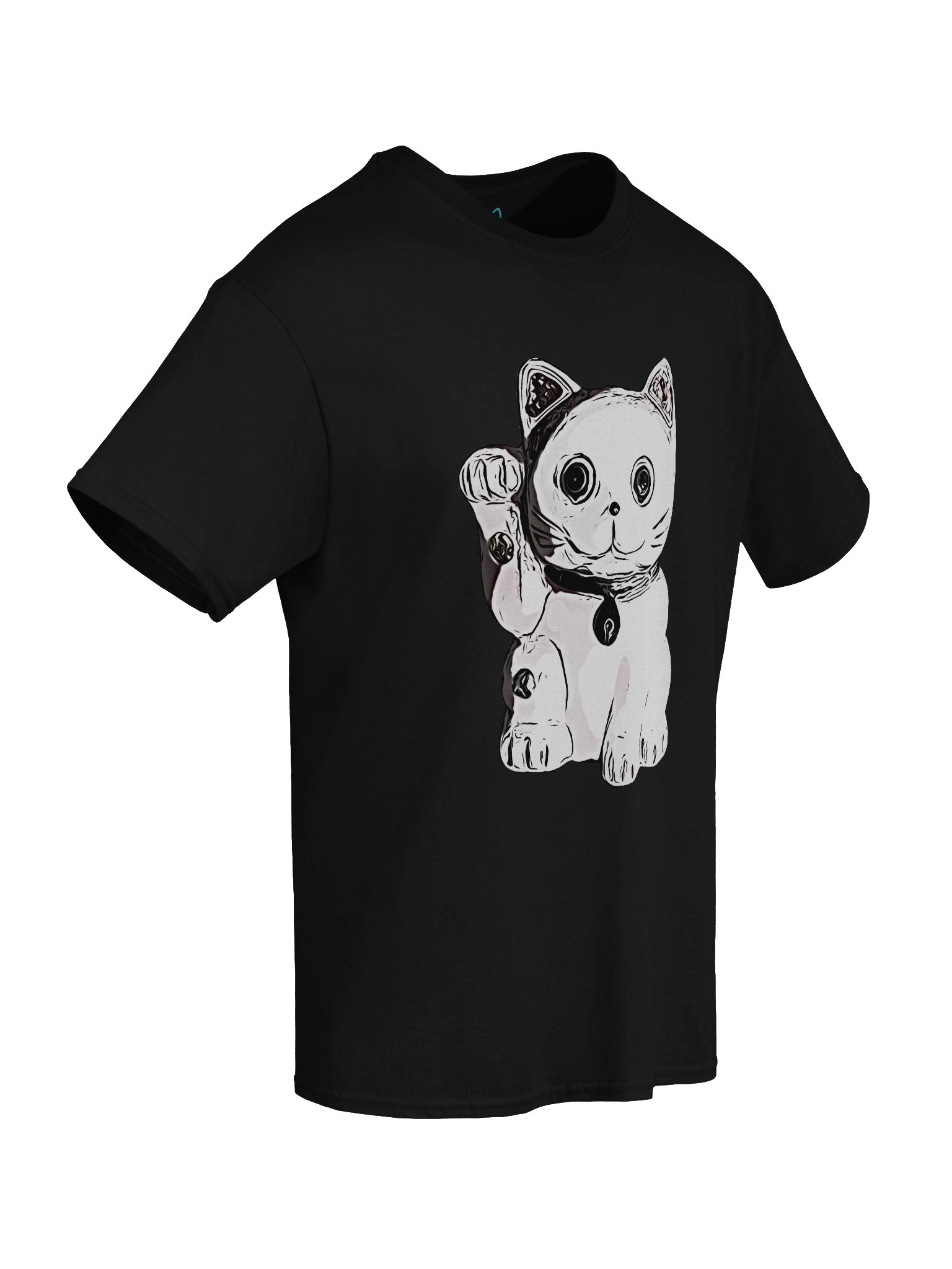 Maneki-Neko Pop Art Left Paw Raised for Welcoming Customers Boxy Fit Unisex T-Shirt product image (68)