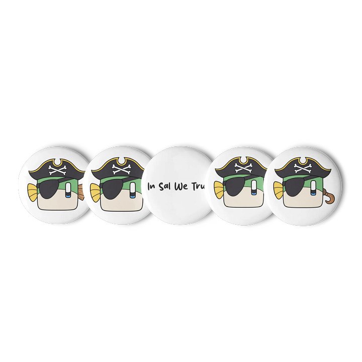 Hook Hand/Wooden Fin Sal Buttons! product image (1)