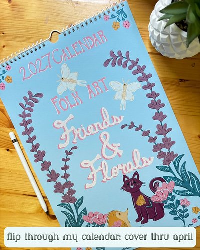 Interested to see what the first 5 pages of my calendar look like? Here they are! 

Each month I paired a mantra, an animal a...