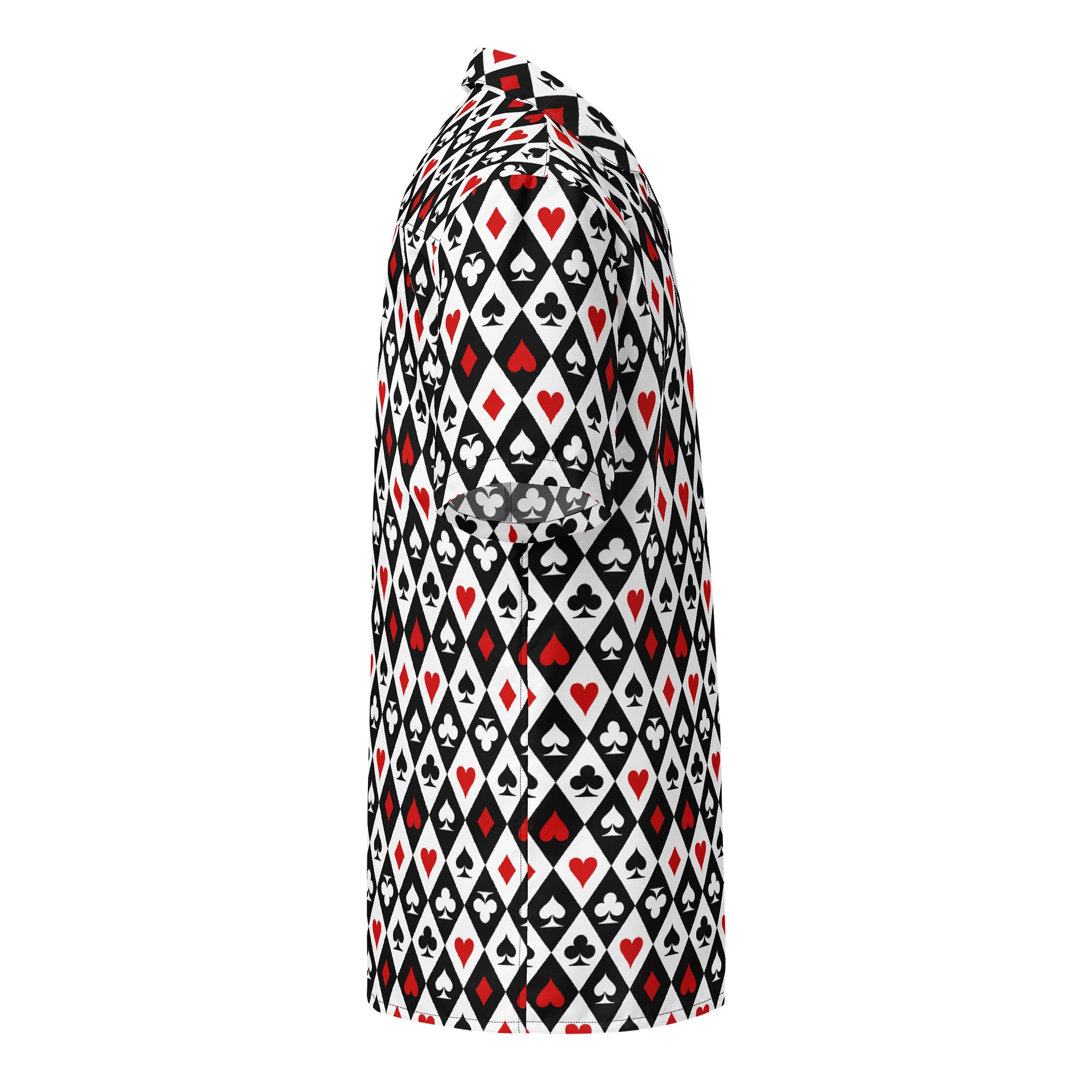 Retro Playing Card Suits Argyle All-Over Print Hawaiian Shirt product image (6)