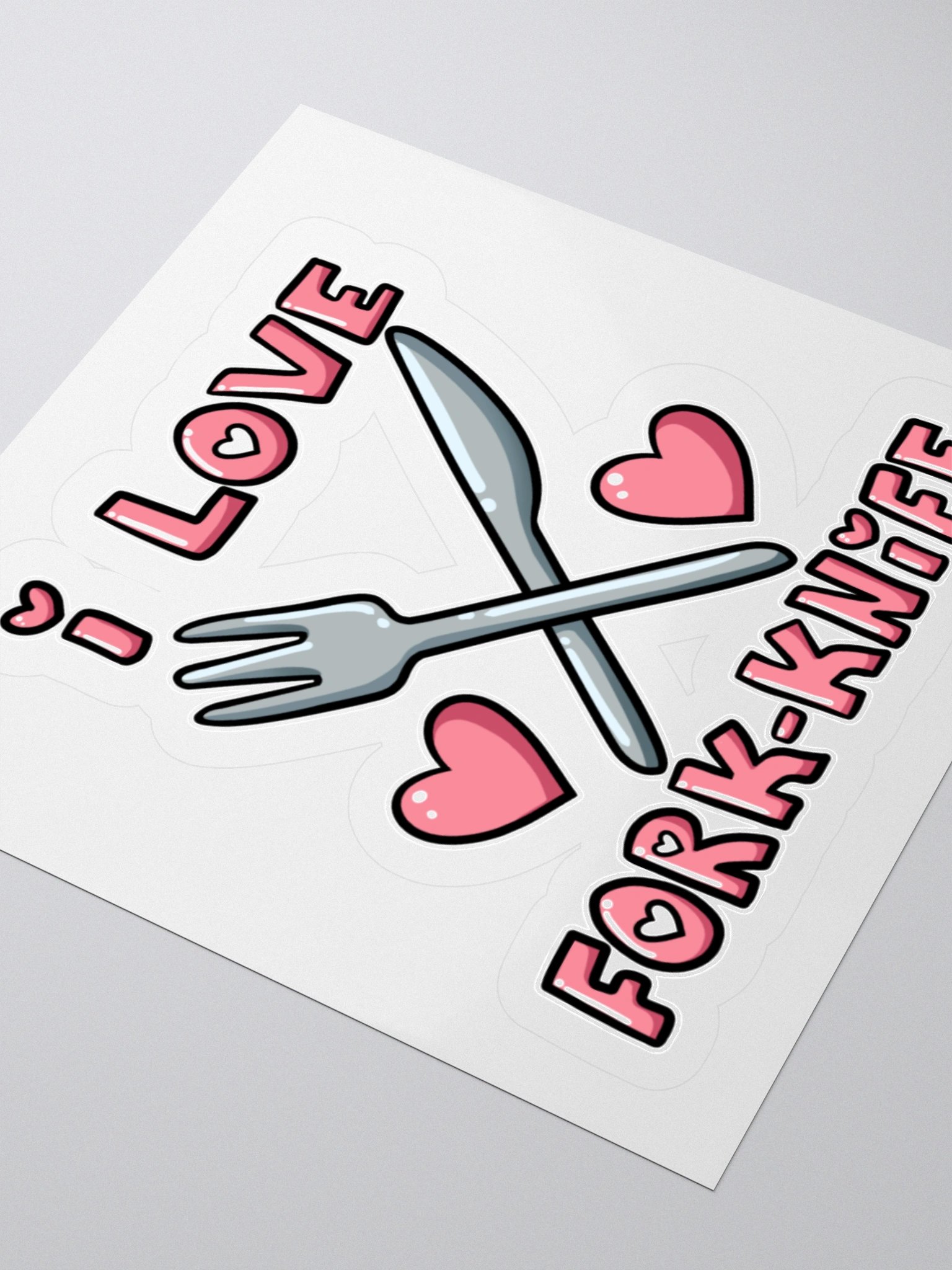 I ♥ Fork-Knife Sticker product image (5)