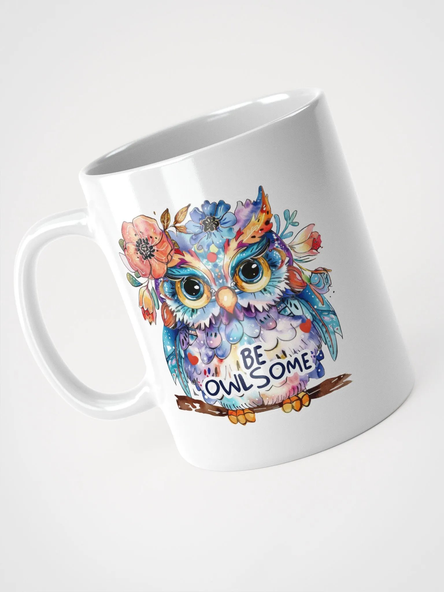 Be Owlsome White Glossy Mug product image (2)