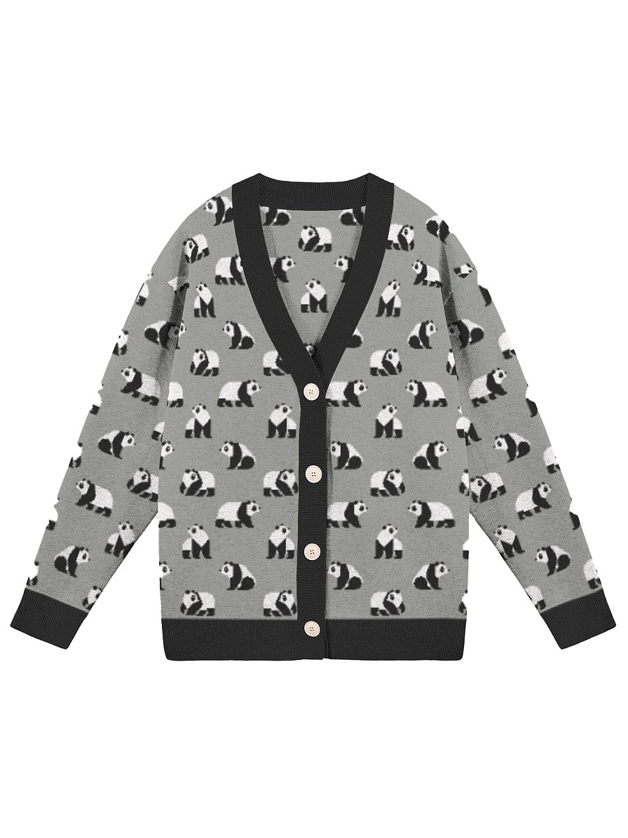 Gray Panda Cardigan (Unisex) Image 1