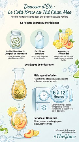 Envie d'une douceur estivale ultra-rafraîchissante ? ☀️🍹

Oubliez l'amertume avec notre recette express de Cold Brew au thé...