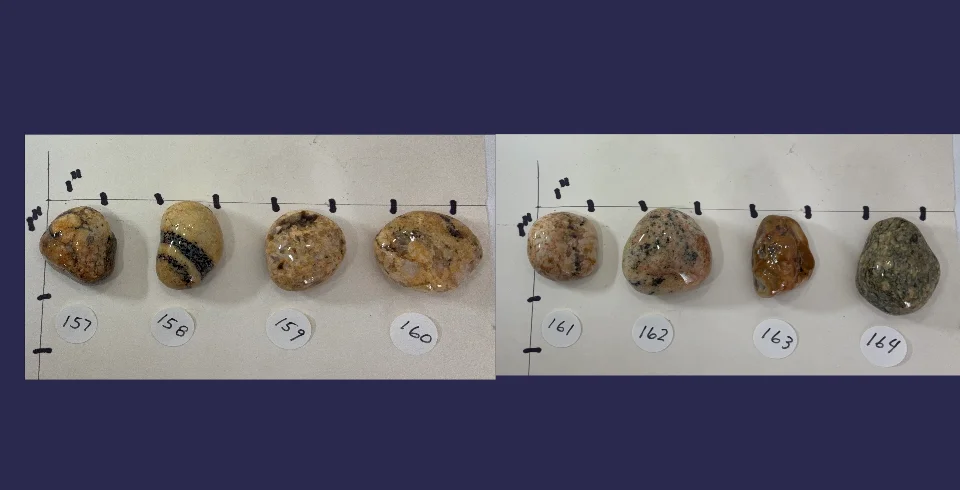 Rock cabinet knobs- Lake Superior yellows/oranges/greens colors -choice of rock product image (5)