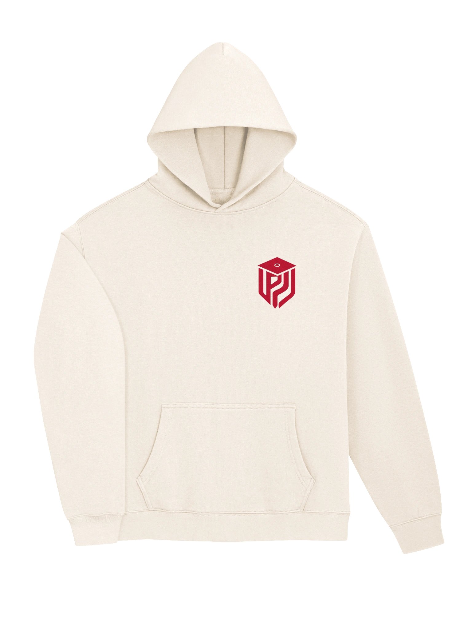 PB&G Minimal Red Emblem Relaxed Hoodie product image (5)