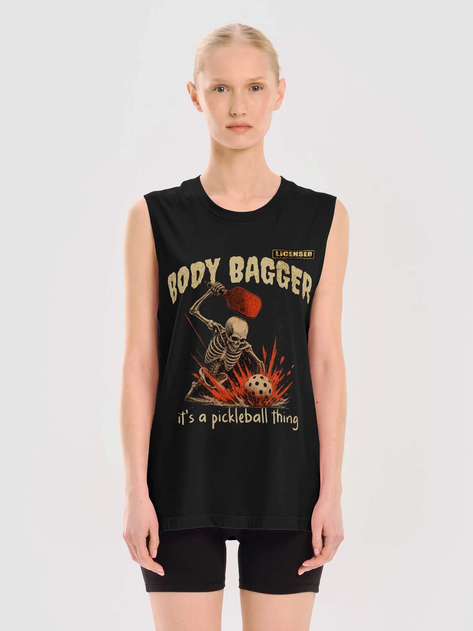 Body Bagger Halloween Pickleball Tank Top for Men and Women product image (2)