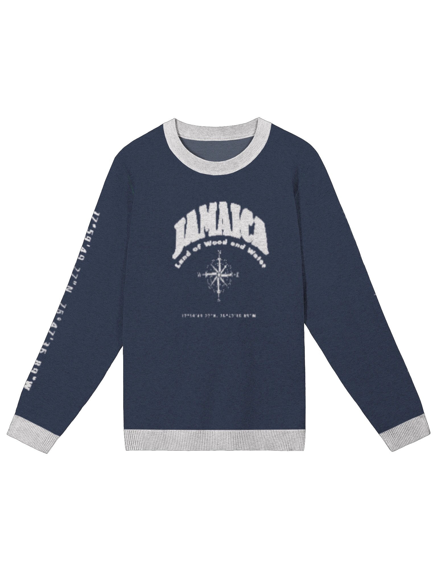 Compass - Jamaica - Latitude and Longitude - Vintage | Knitted Sweater product image (1)