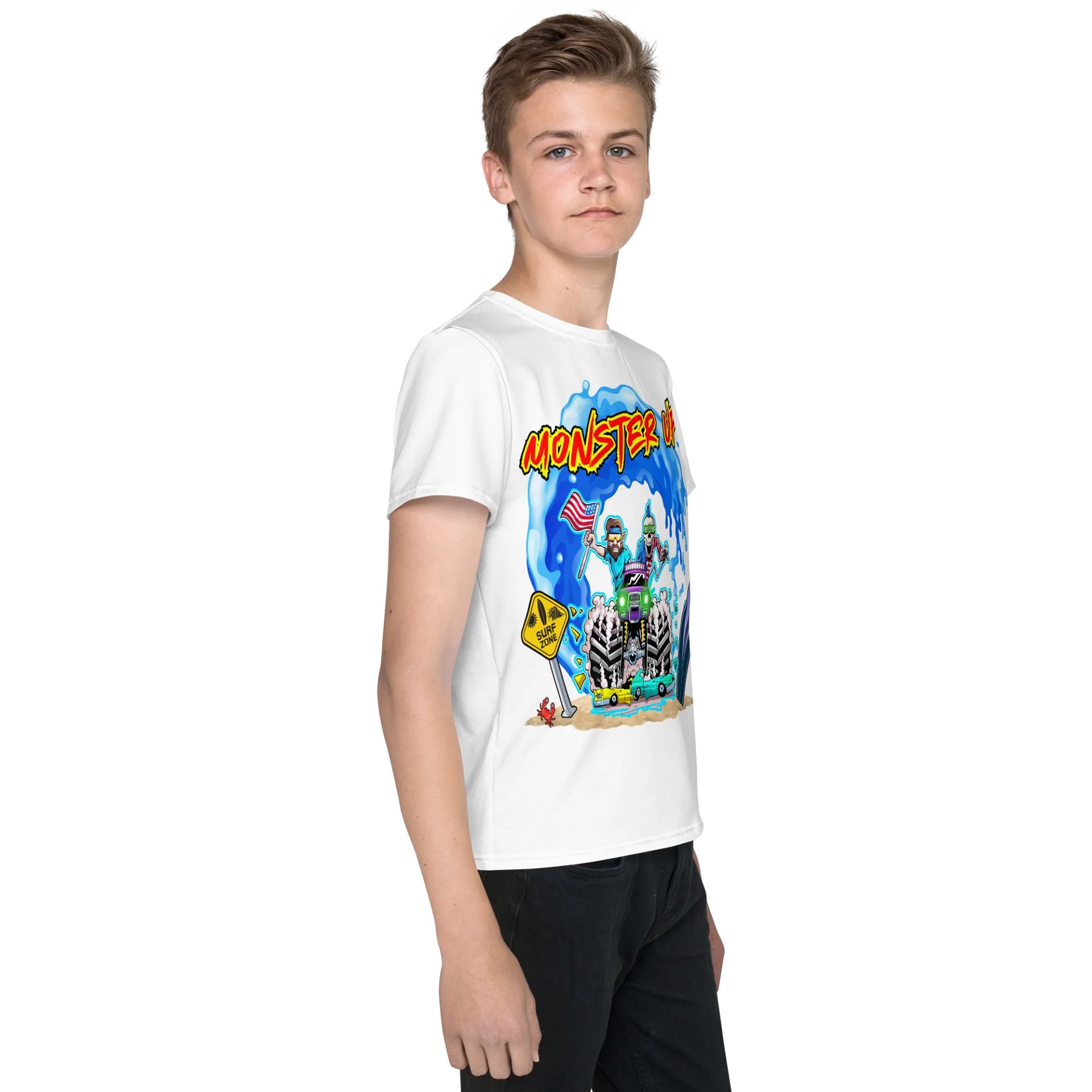 MONSTER UP : All-Over Print Youth Crew Neck T-Shirt product image (4)