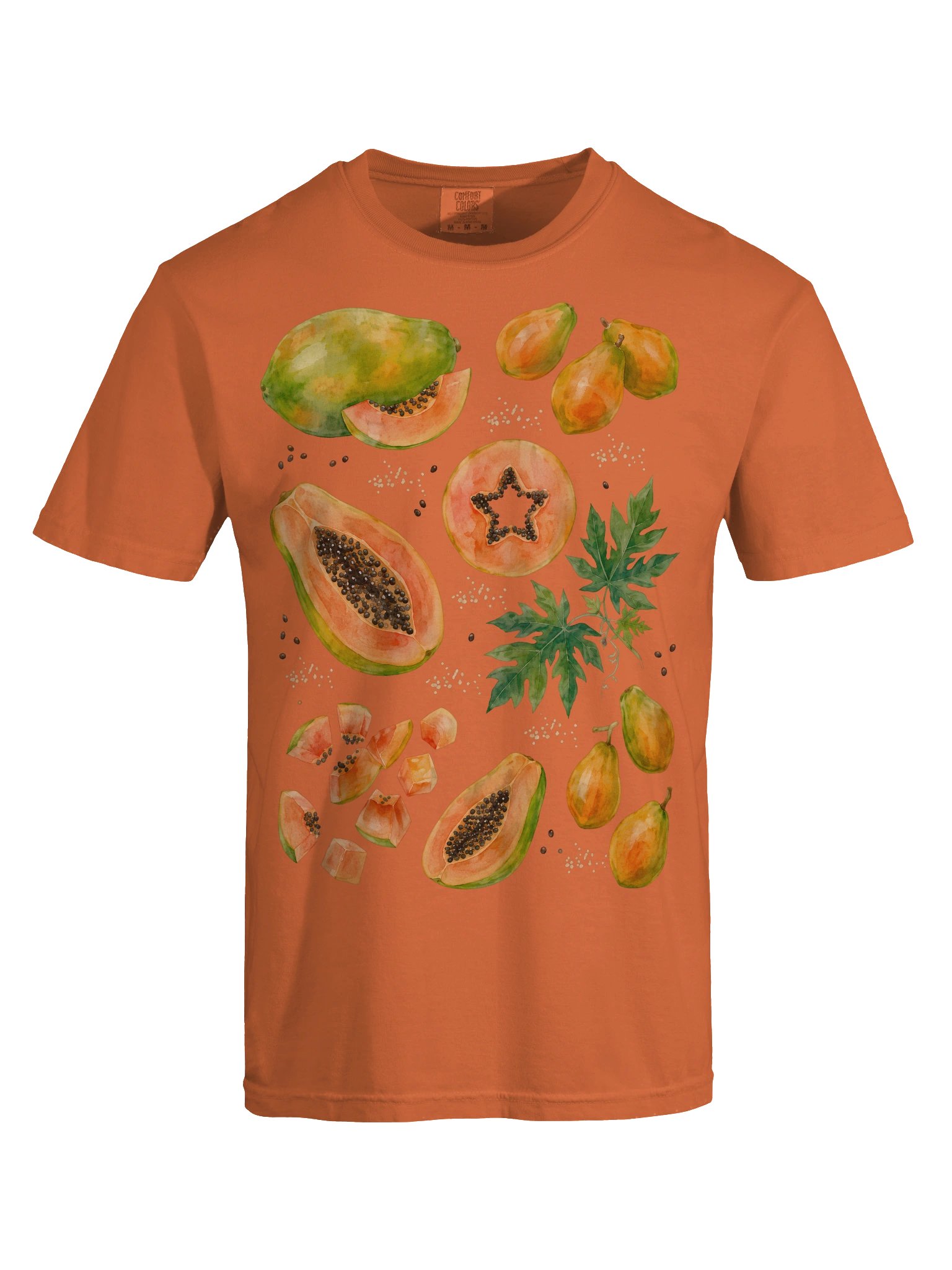 Papaya Shirt, Tropical Fruit Graphic Tee, Comfort Colors Unisex T-Shirt, Farmers Market Summer Shirt product image (27)