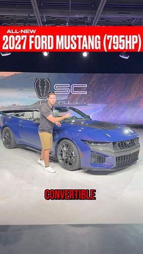 Drop top fun with 795 horsepower! Is this new Dark Horse SC Convertible Mustang a do-it-all sports car??

#ford #fordmustang ...