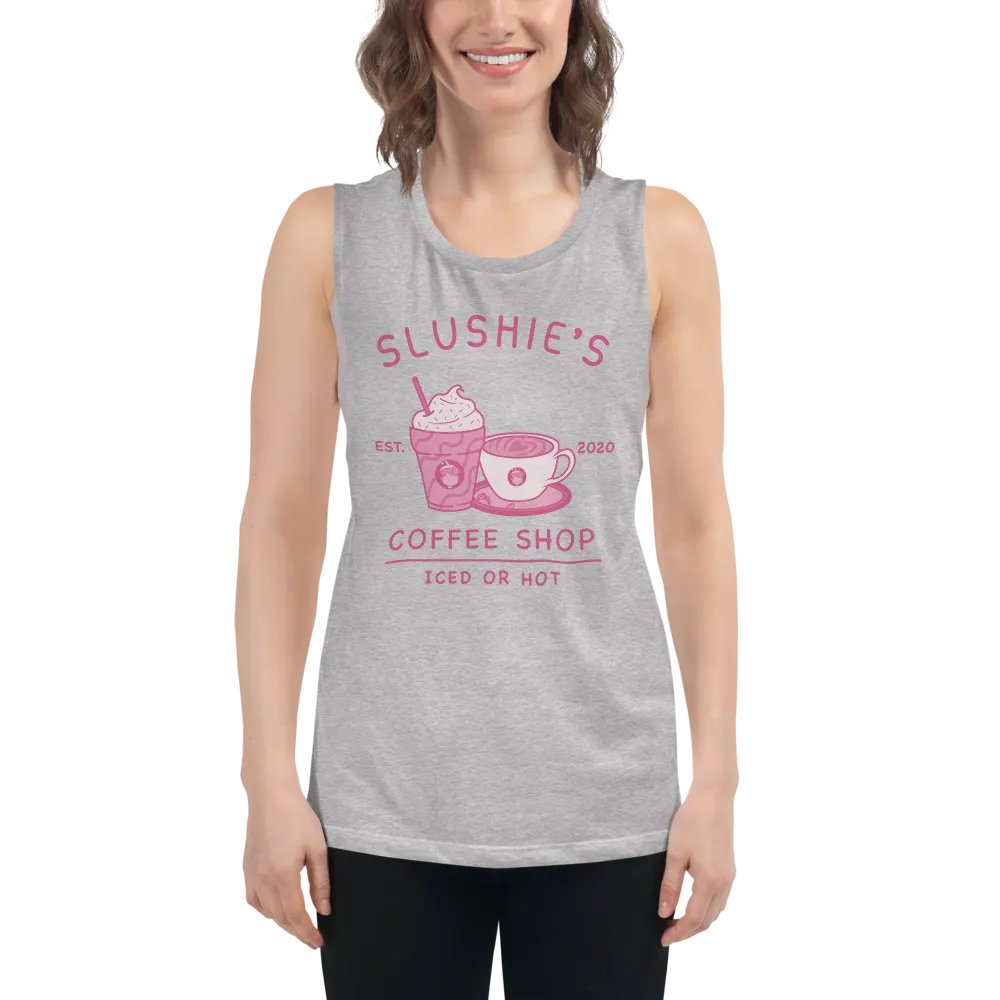 Slushie's Coffee Shop (Pink) | Women's Muscle Tank product image (5)