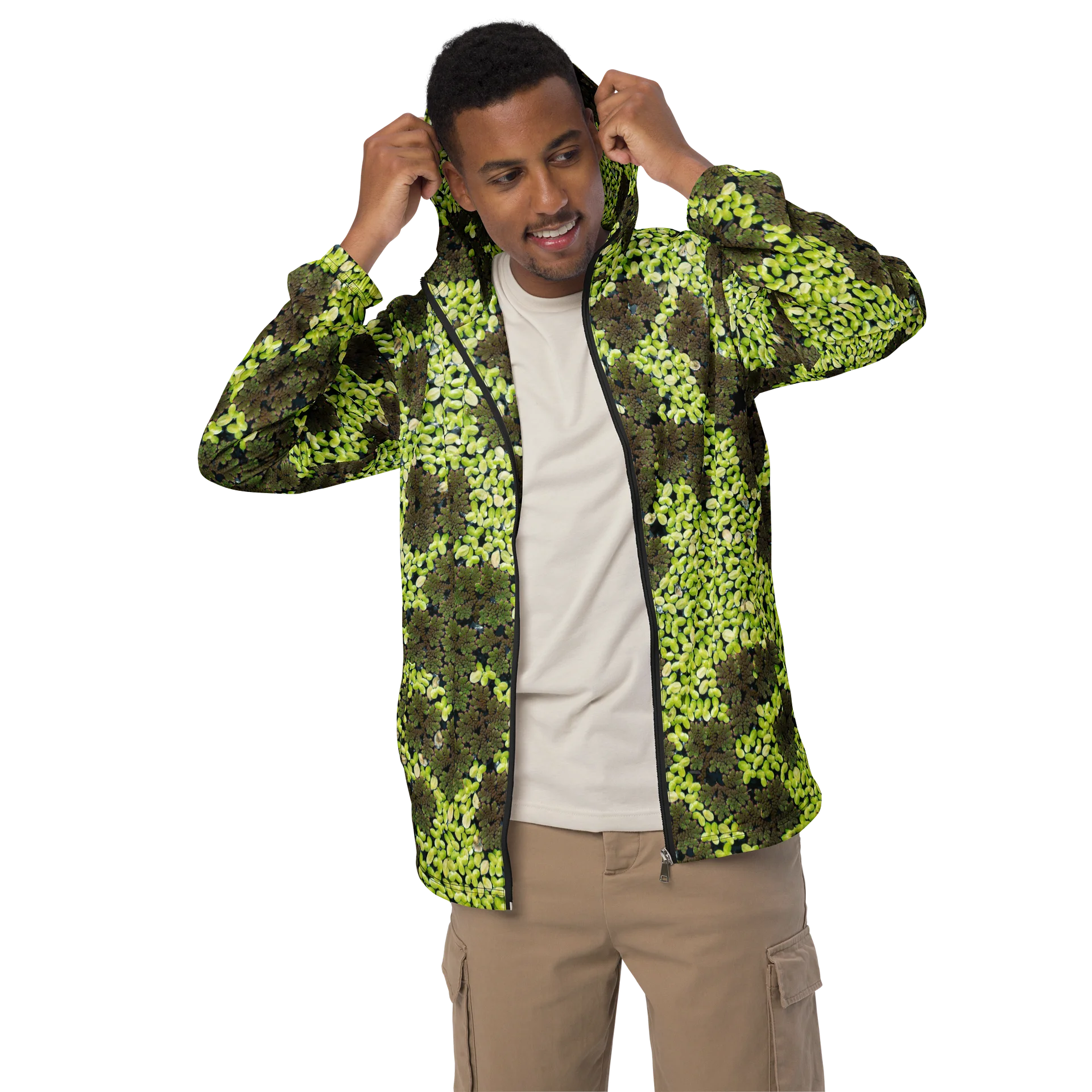 Verdant Life Light Unisex All-Over Print Botanical Lightweight Windbreaker product image (3)