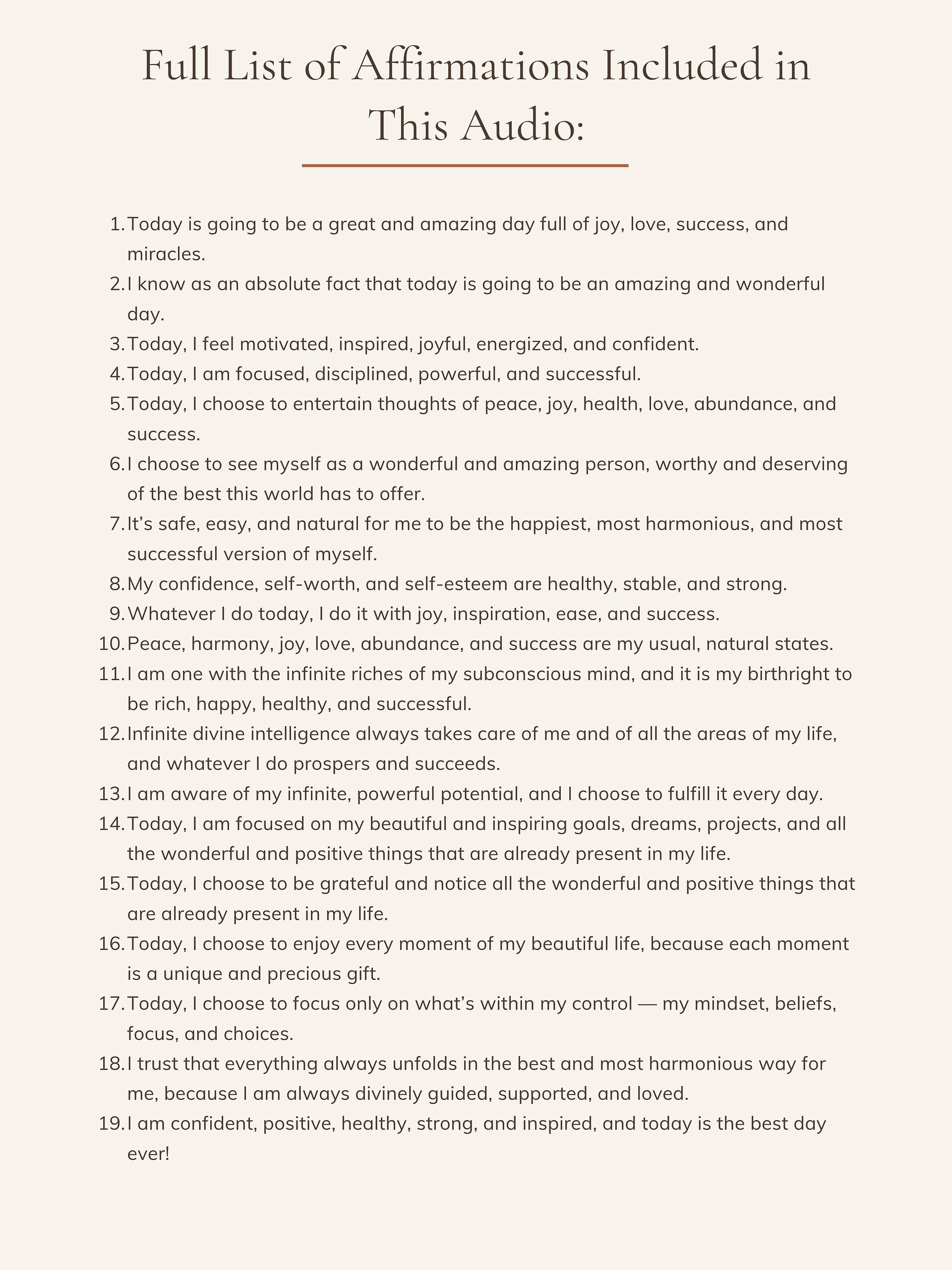 Morning Affirmations for Positive Energy — Have a Great Day | MP3 Download product image (3)