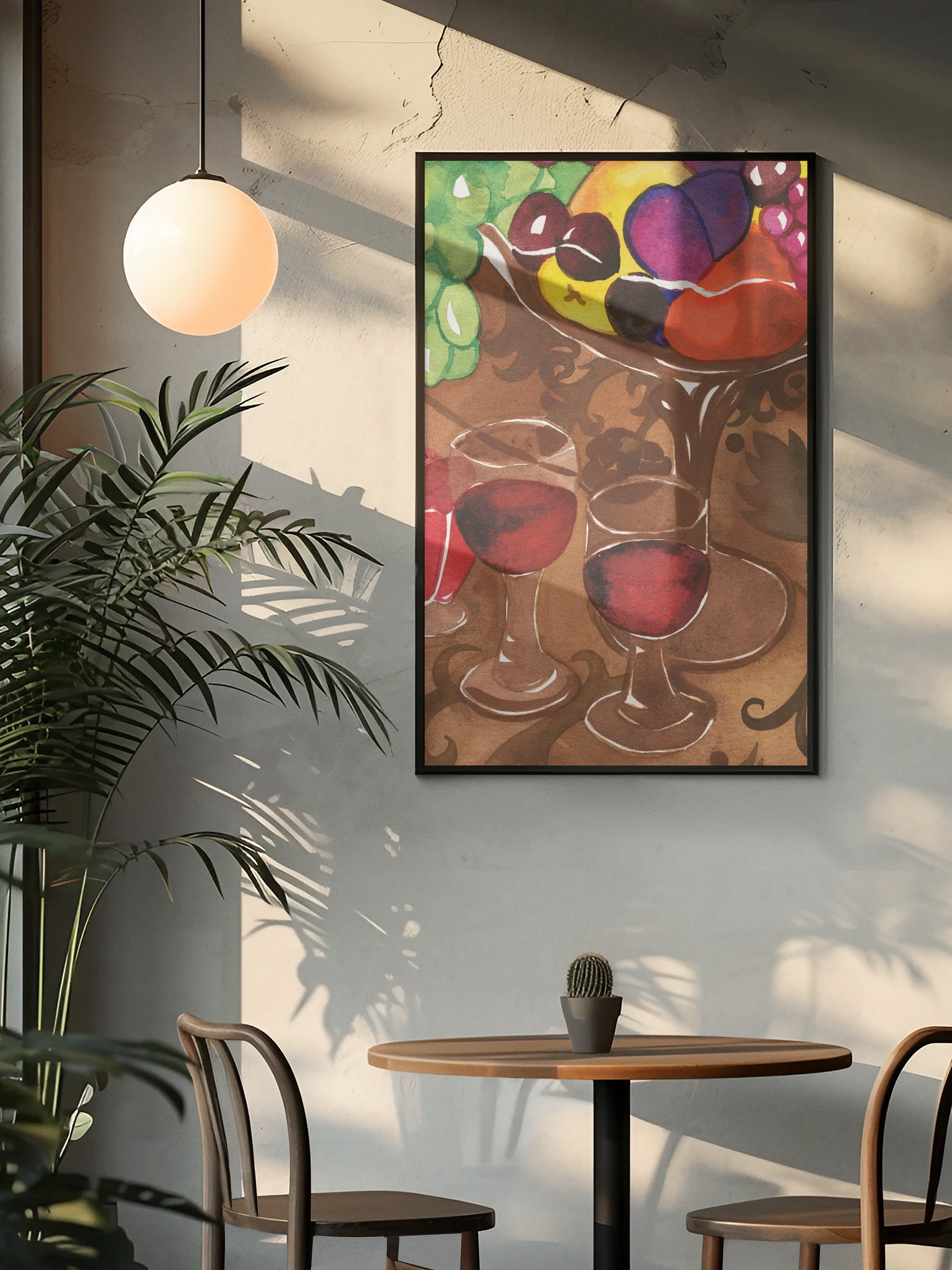 Wine And Fruits Art Print product image (1)