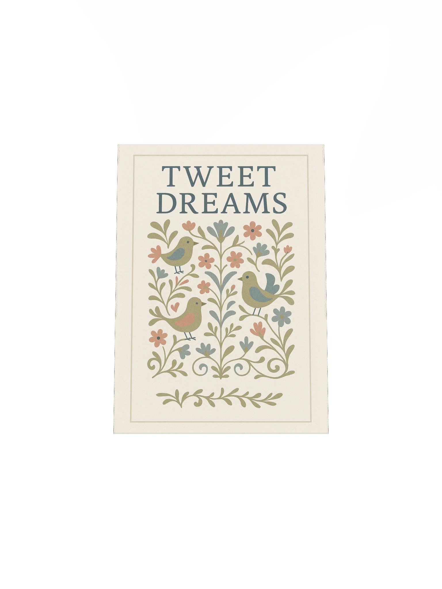 Tweet Dreams No2 – Whimsical Art Print – by M-Art & Design - Printed Poster product image (22)