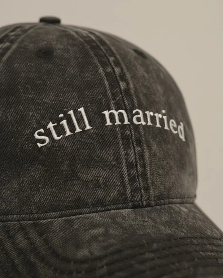 still married | Vintage Wash Embroidered Dad Hat - Sarcastic Wife Humor Gift product image (2)