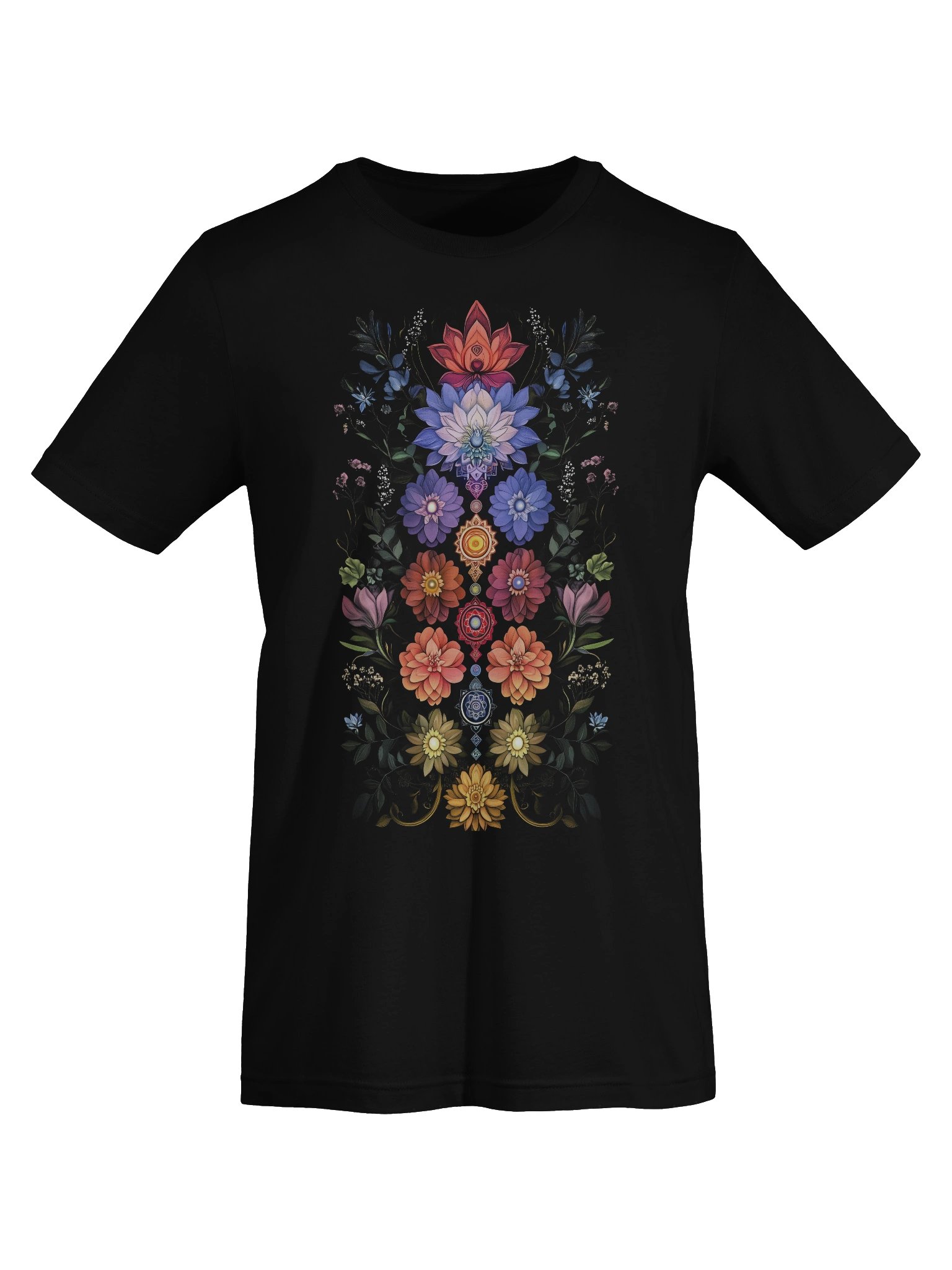 Flowers Chakra Yoga Floral Sacred Geometry Lotus T-Shirt 5 product image (62)