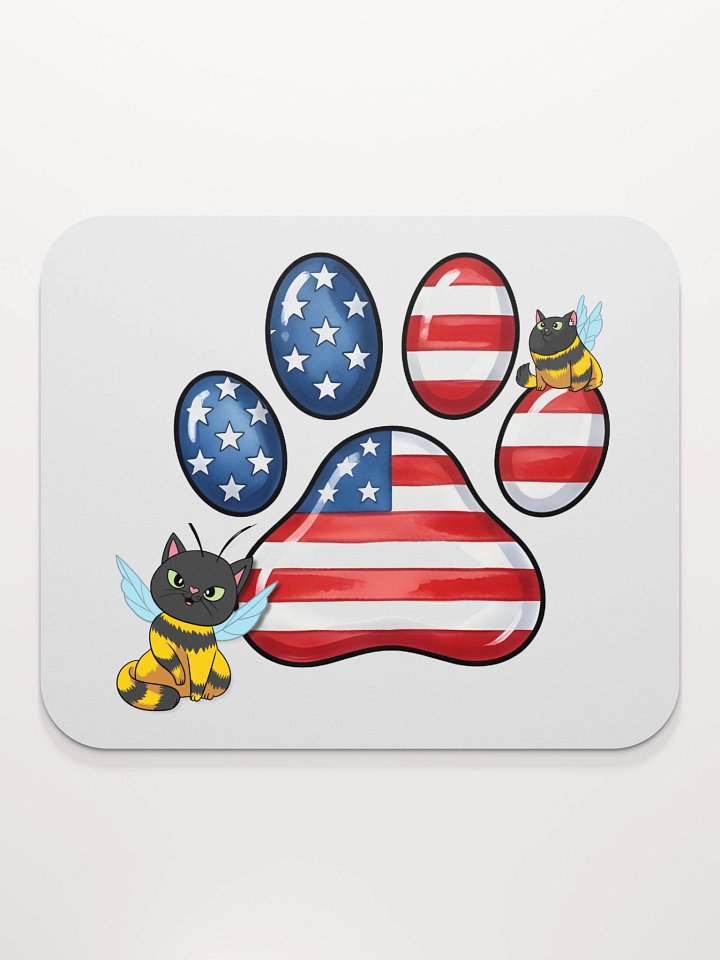 Patriotic Cat Paw Mousepad product image (2)