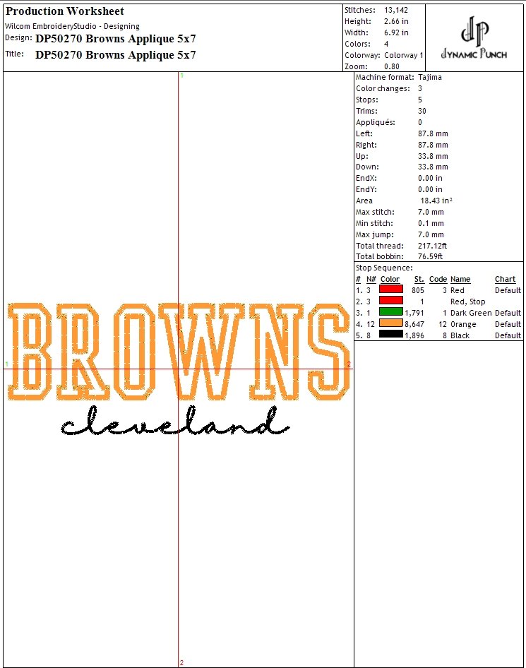 NFL BROWNS APPLIQUE product image (2)