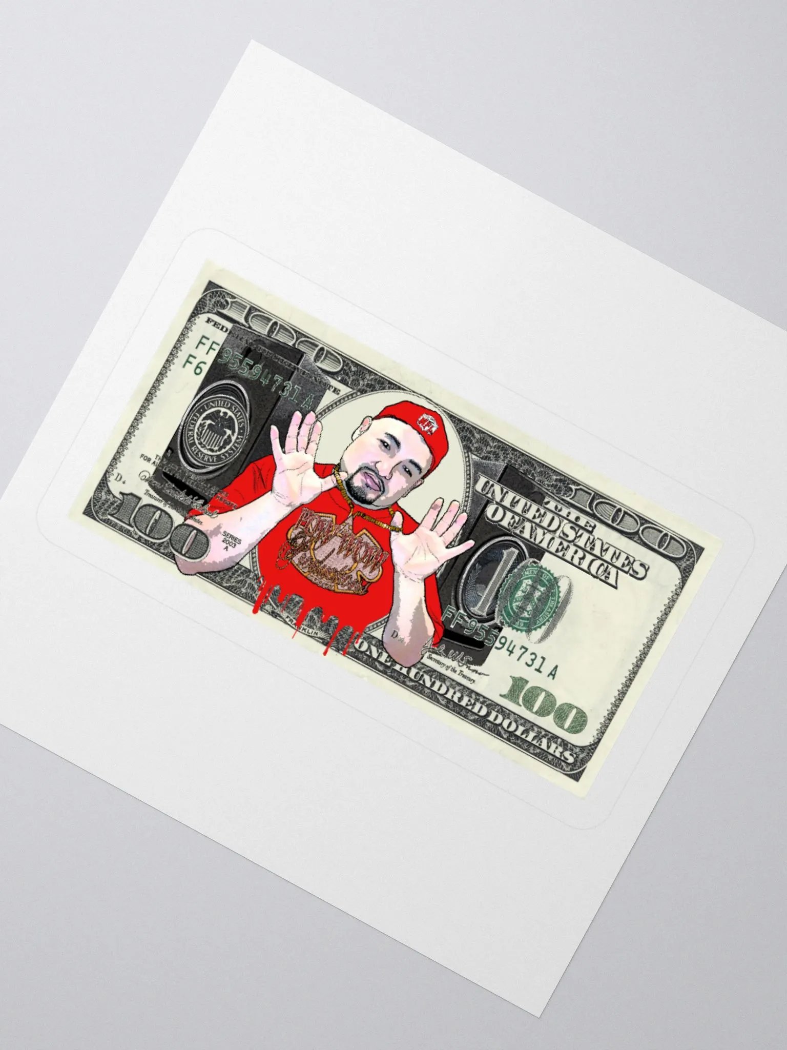 Big Face $100 Jayare Sticker product image (2)