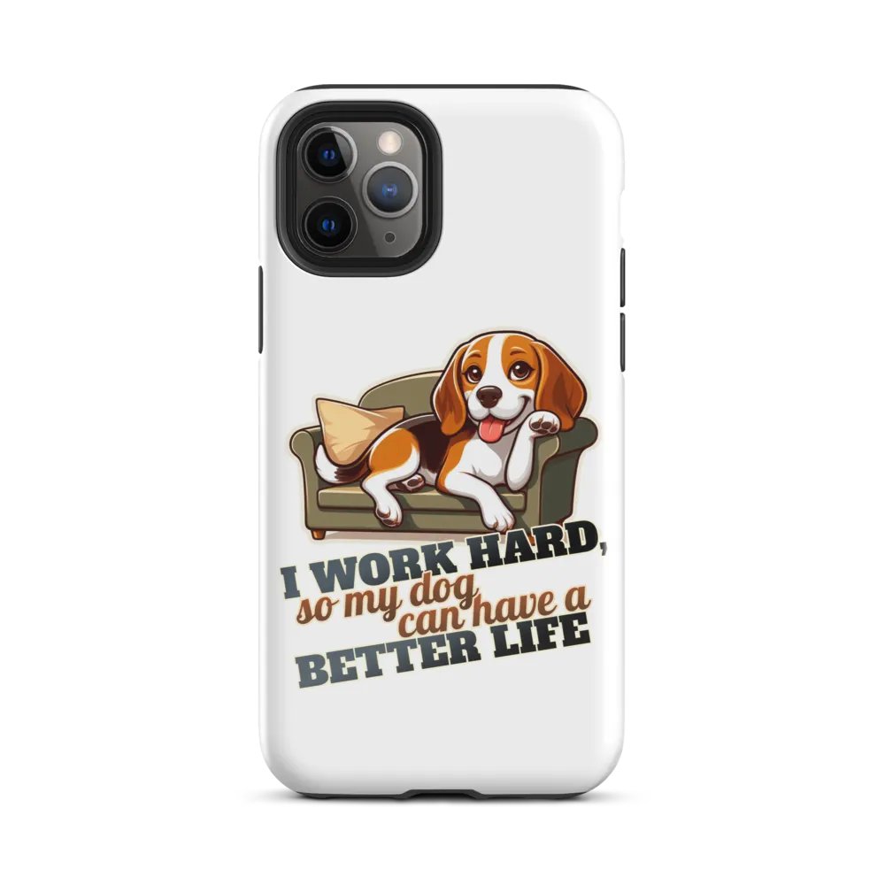 Work Hard - Beagle Sofa Tough Case for iPhone® product image (27)