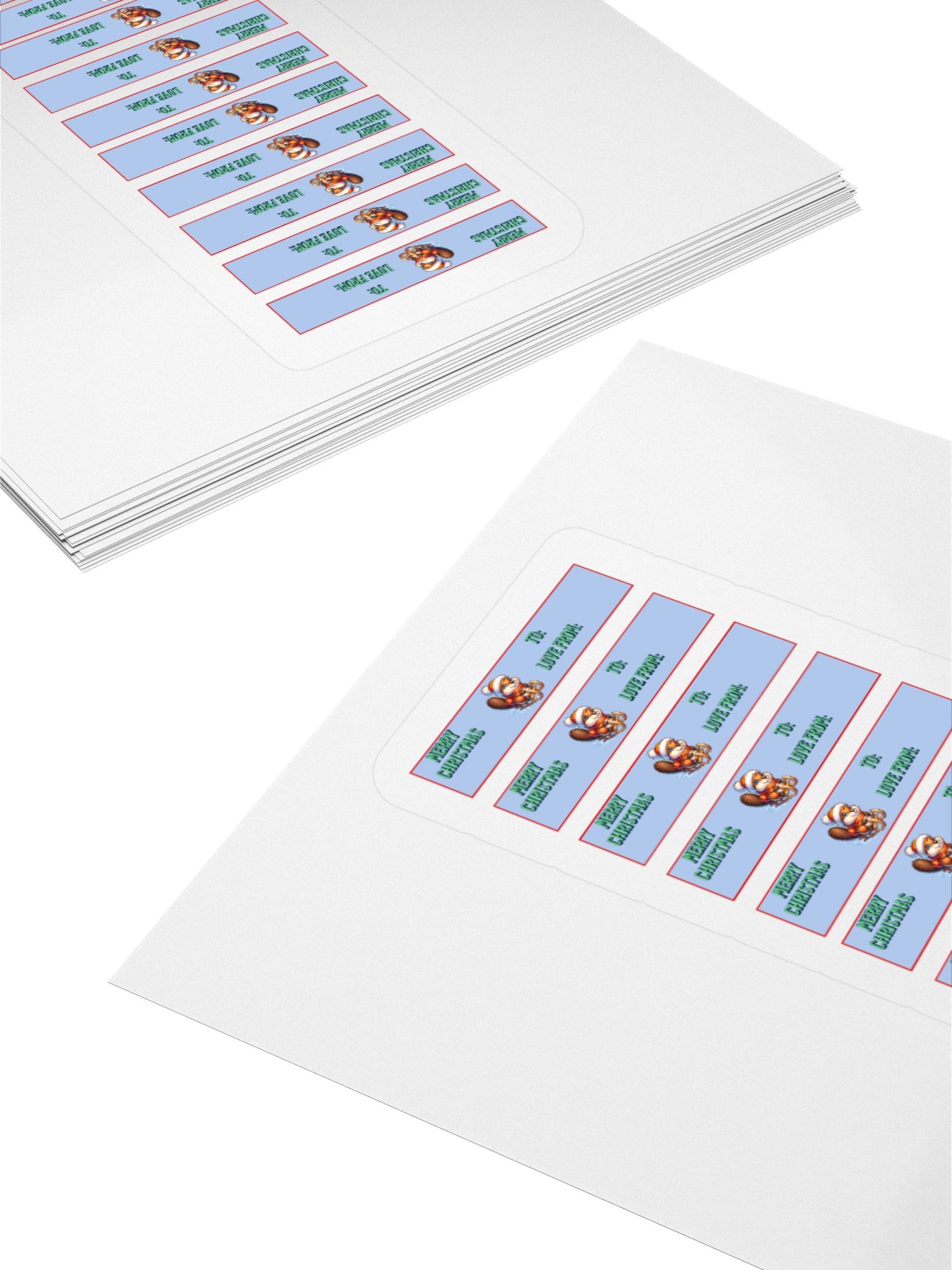 Beaver Santa's Greetings Kiss Cut Stickers product image (10)