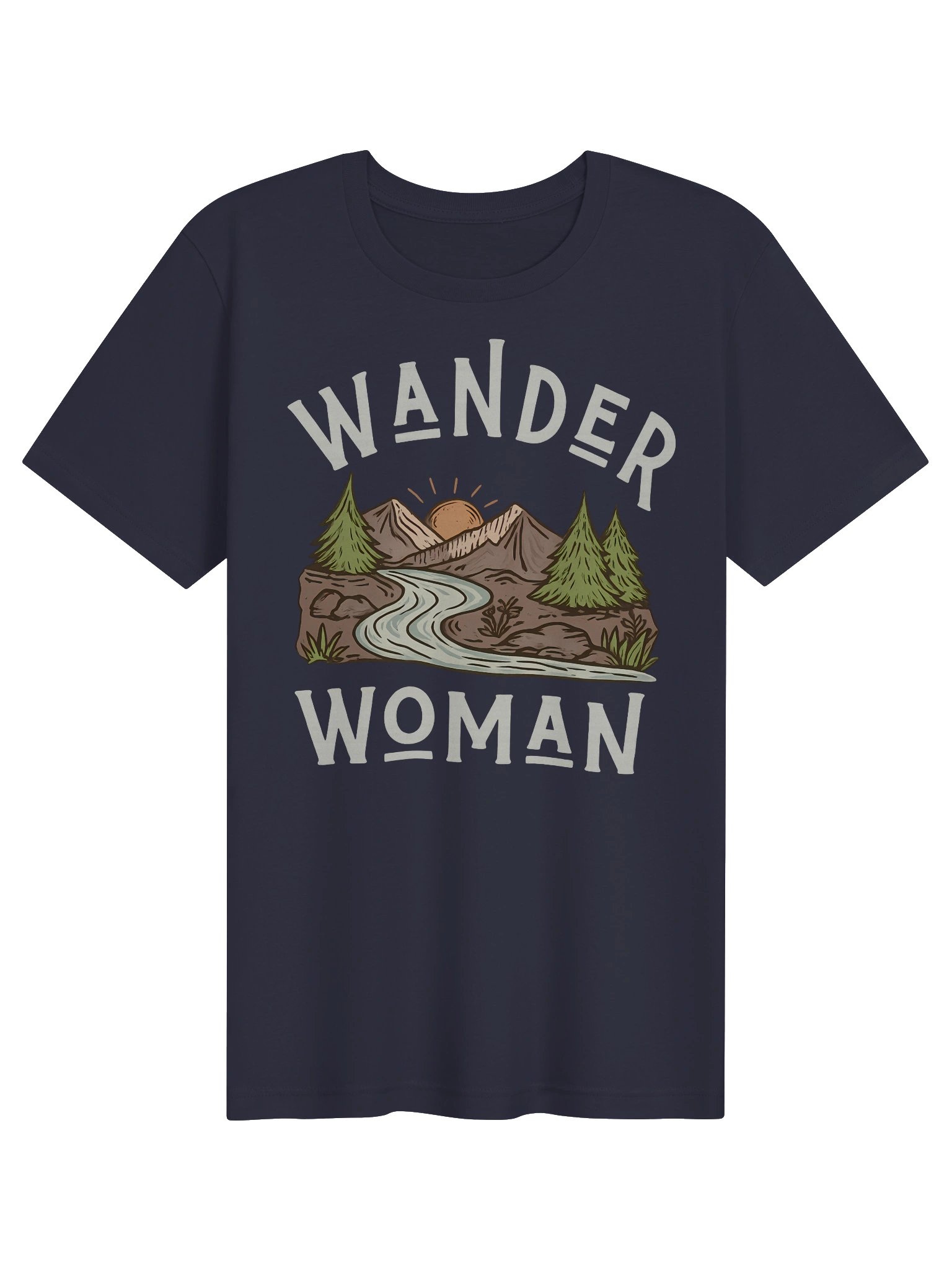 Wander Woman Retro Outdoor Hiking Tee product image (3)
