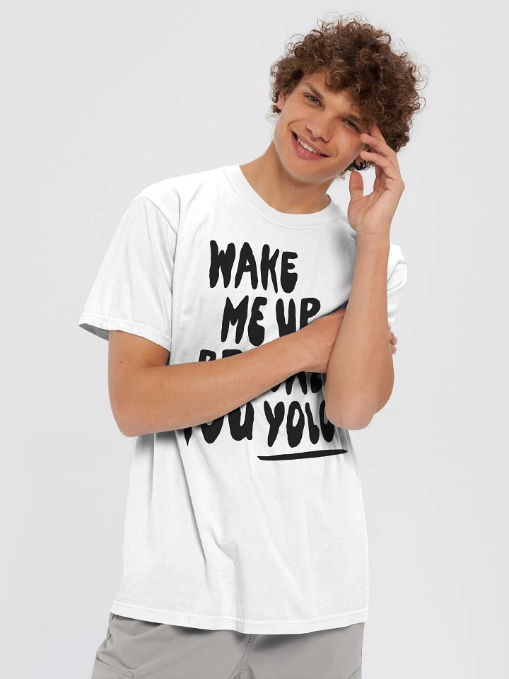 YOLO white t-shirt product image (2)