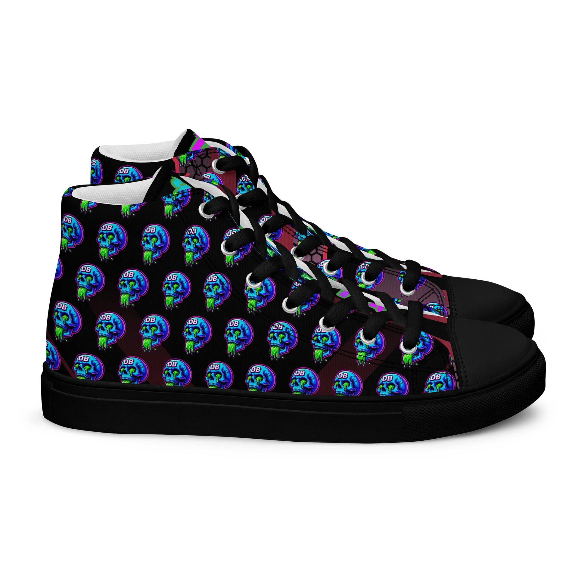 Women's "Sick Skull Honeycomb" Premium High-Top Sneakers product image (2)