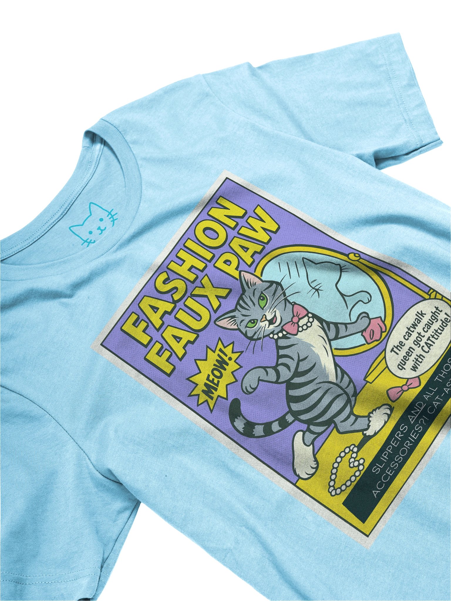 Fashion Faux Paw Tabby Cat 1950's Retro Concert Tee Fit Unisex T-Shirt product image (39)