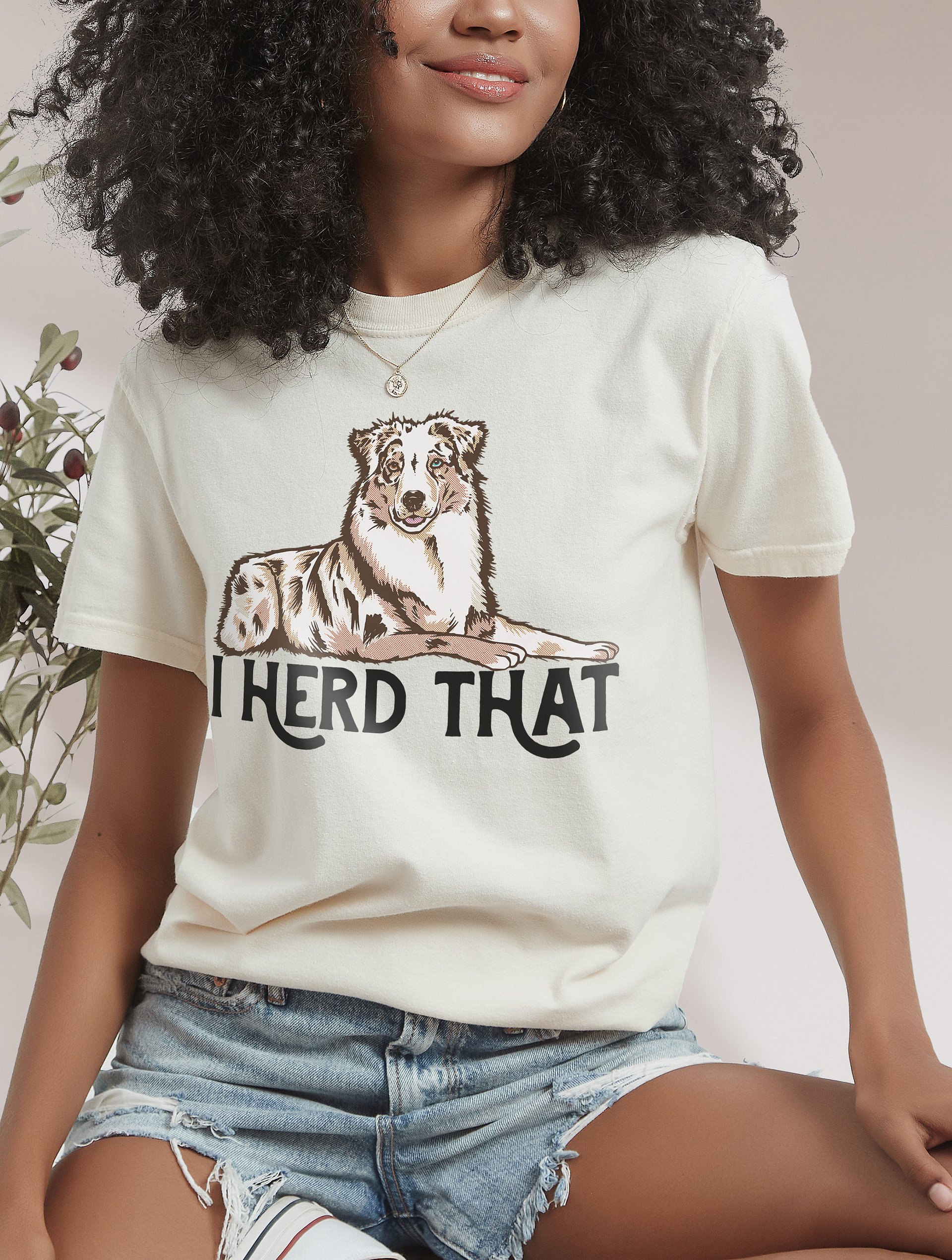I Herd That | T-Shirt for Australian Shepherd (Red Merle) Dog Owners product image (2)