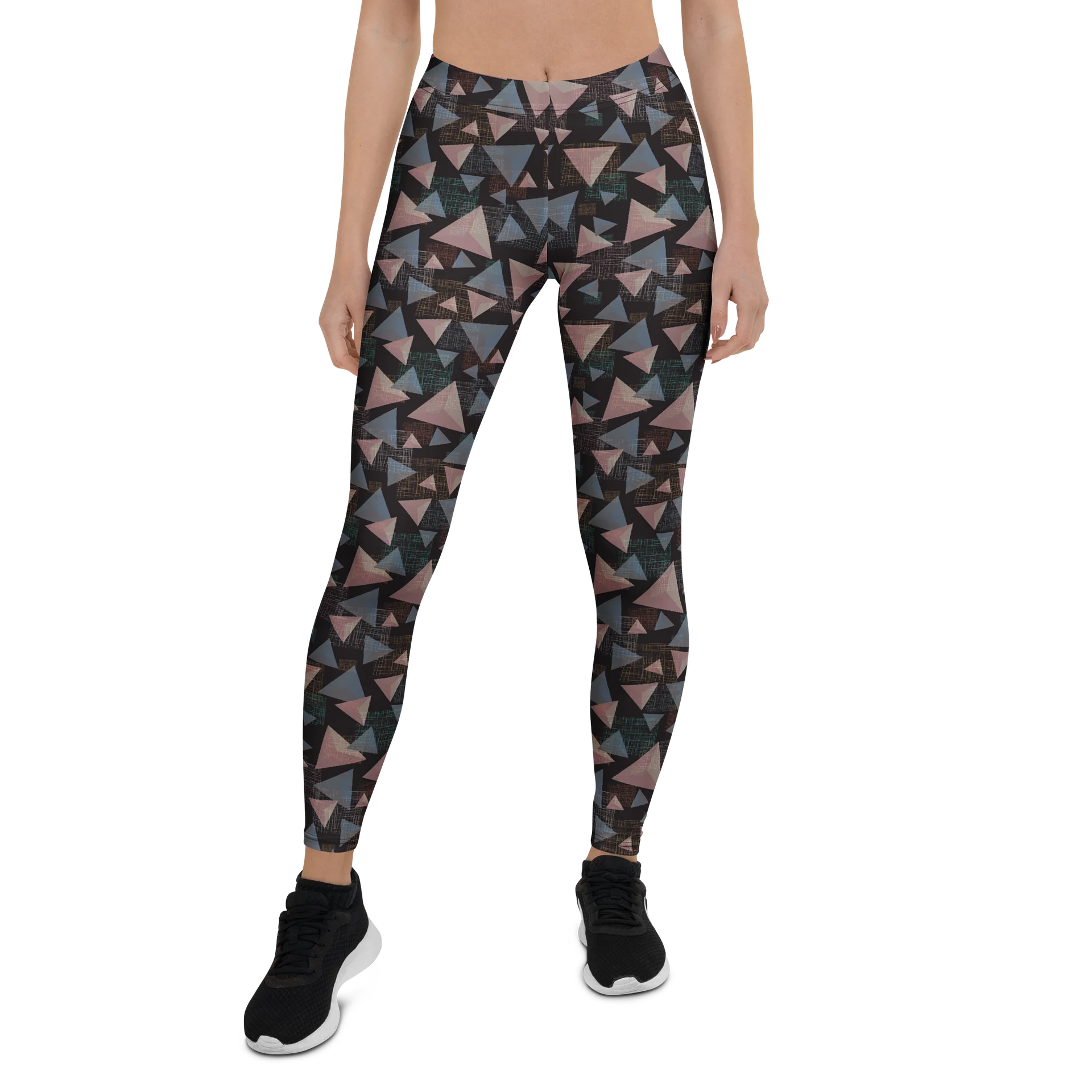 Comfortable Fashion Leggings with Geometric Triangle Graphic product image (1)