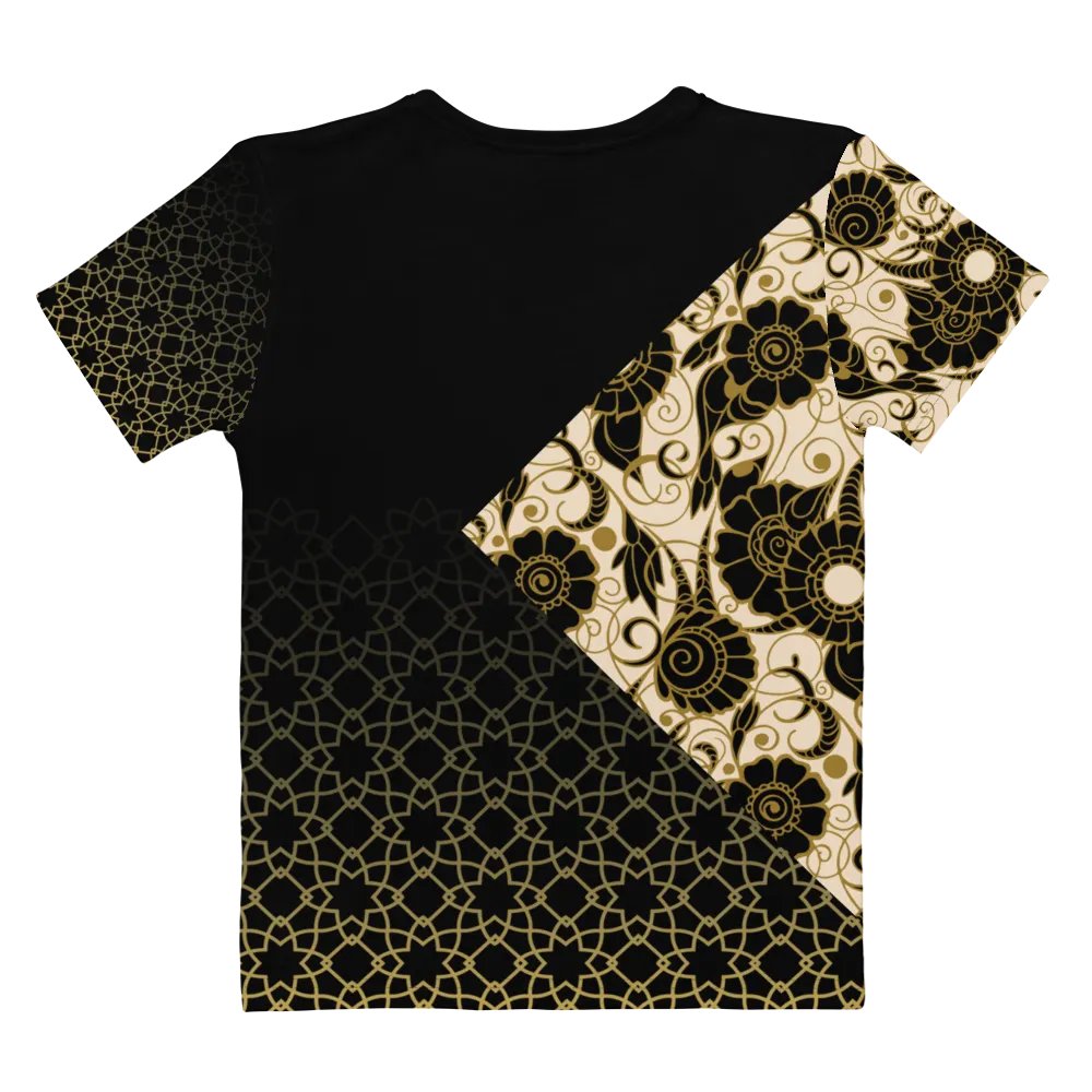 Black And Gold Patterned T-Shirt product image (4)