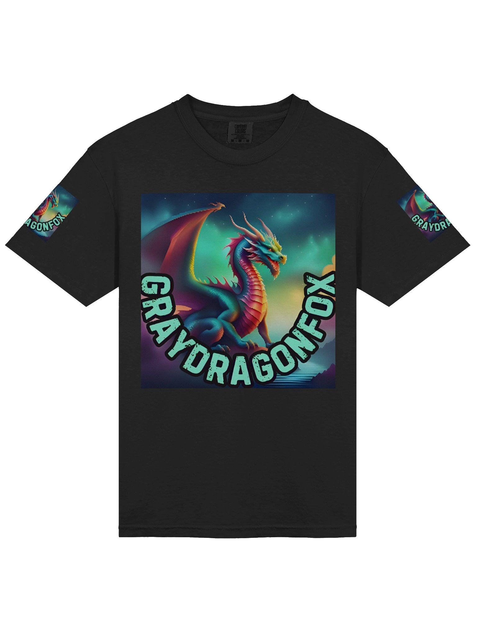 Graydragonfox "Squeeks Original" Decked Out Quad Logo Tee product image (3)