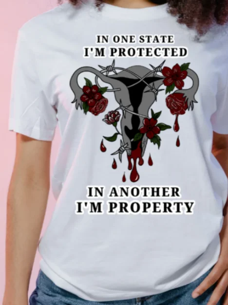 Barbed Wire Uterus Tee – Protest for Right to Bodily Autonomy product image (2)
