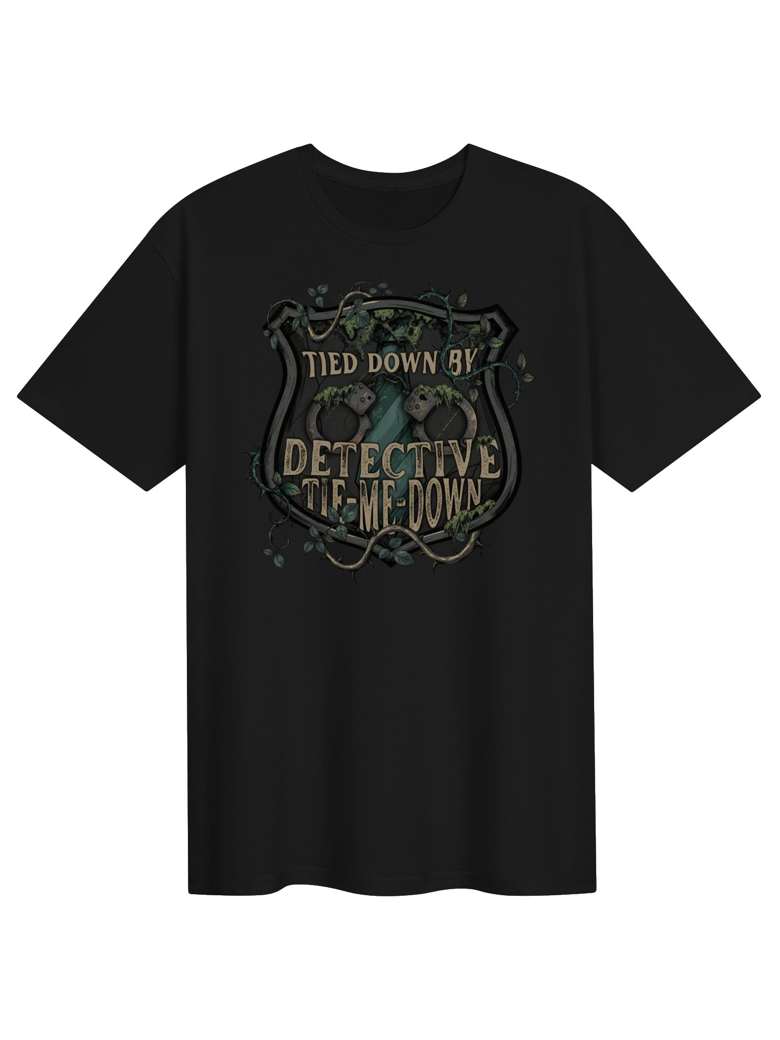 "Tied Down By Detective Tie-Me-Down" Graphic Tee - Enchanting Vines Series Official Merch product image (1)