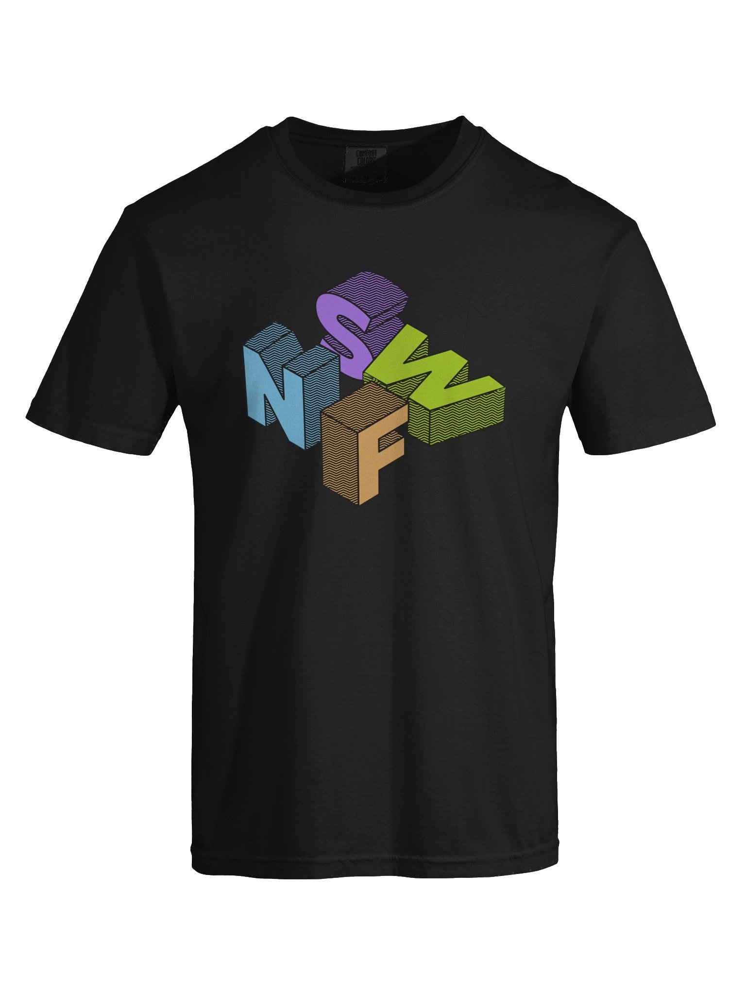"NSFW" Isometric Typography Graphic T-Shirt product image (32)