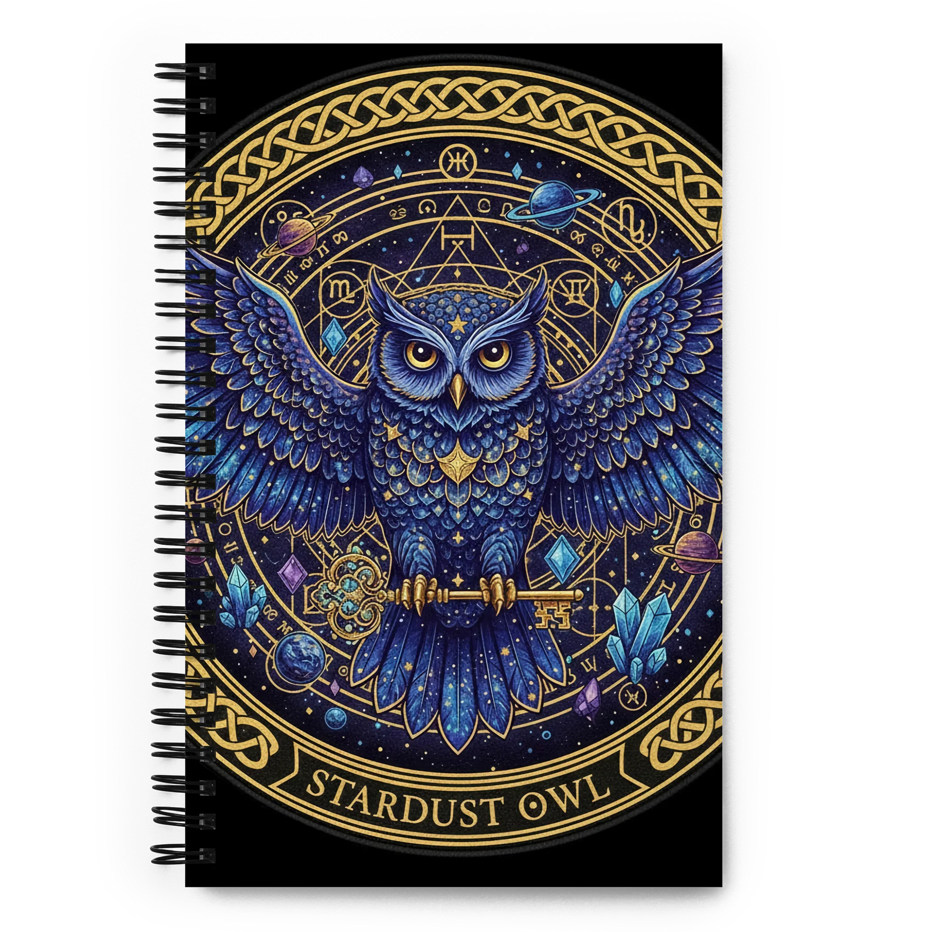 Stardust Owl Spiral Notebook product image (1)