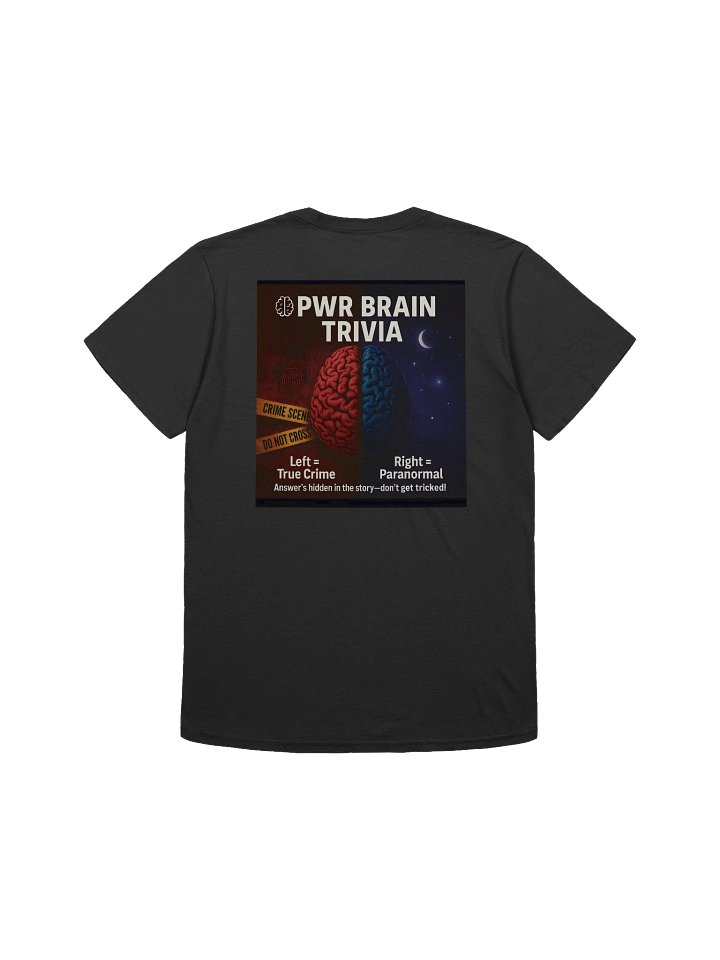 Unisex PWR Brain Trivia Black T Shirt product image (2)