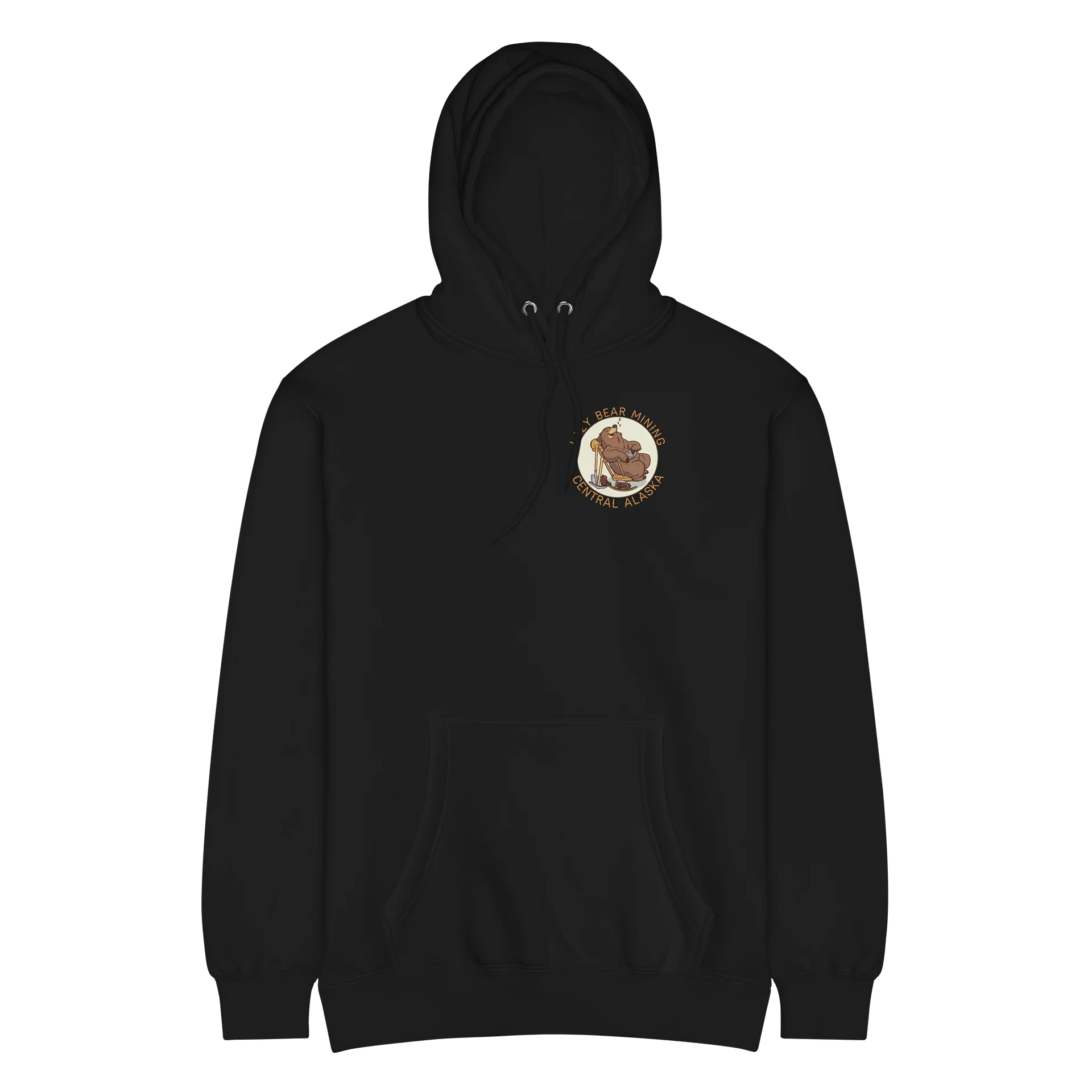 Lazy bear hoodie black product image (6)