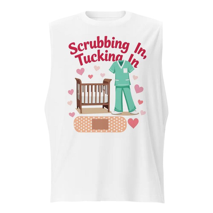 baby's cot, medical moms, medical dads, Healing Hearts Muscle Tank product image (5)