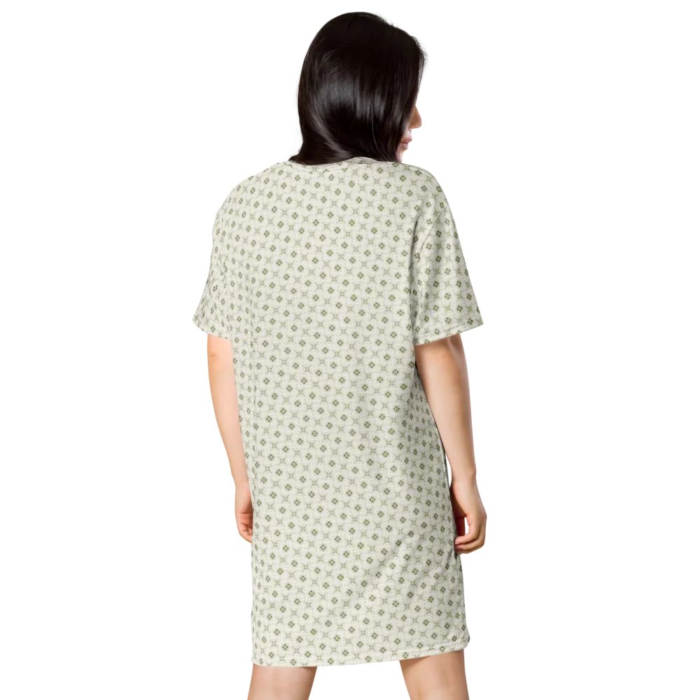 Green Geometric Pattern T Shirt Dress product image (4)