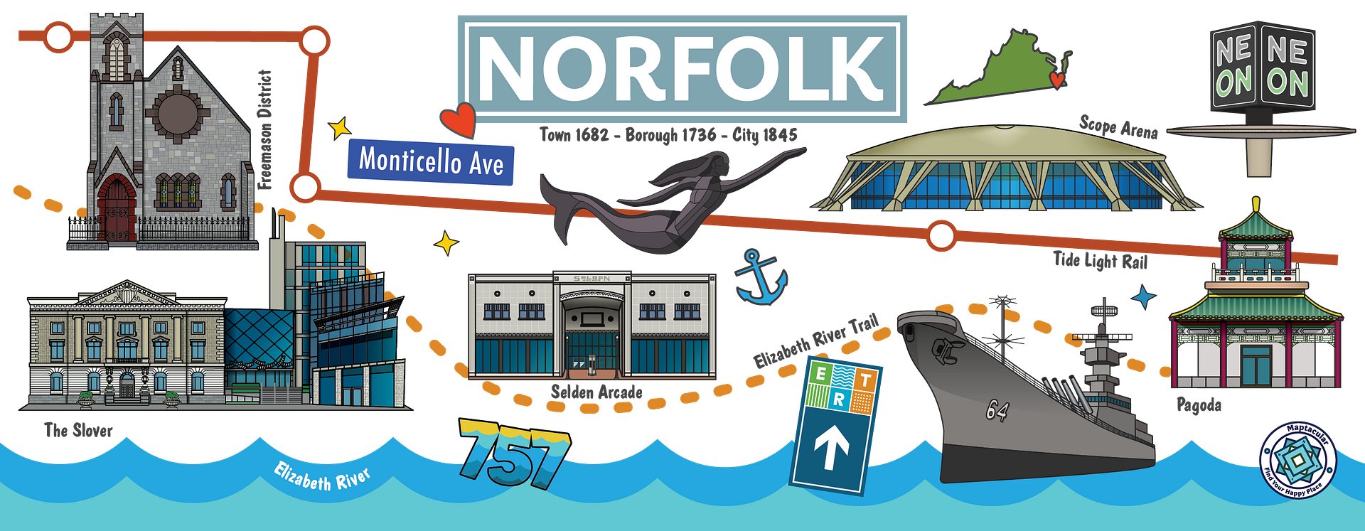 Norfolk Virginia Coffee Mug product image (5)